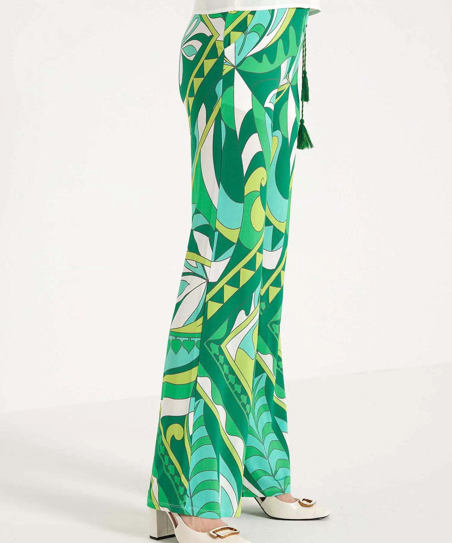 Broeken^Ana Alcazar Slinky Broek Retro Leafprint