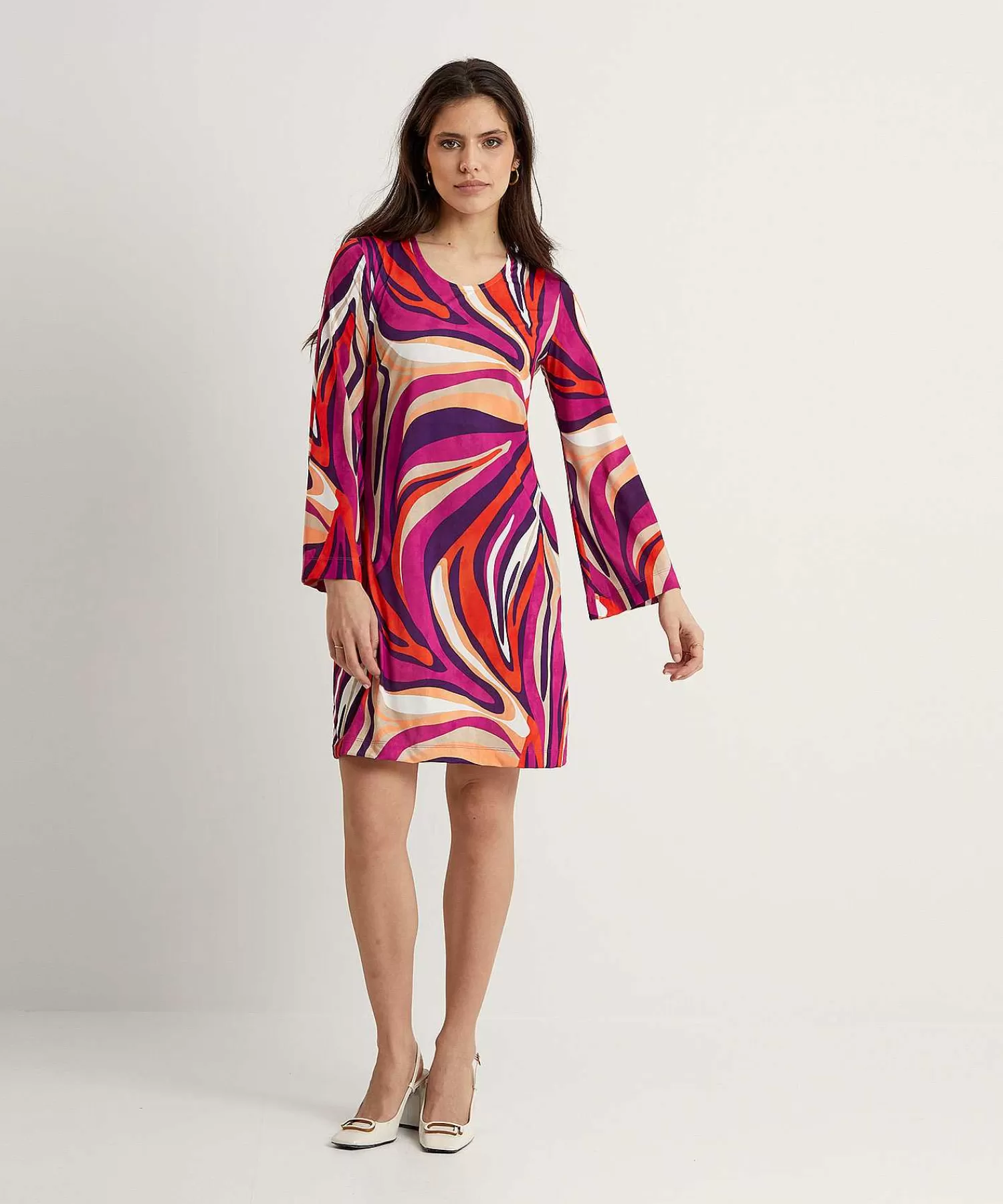 Jurken^Ana Alcazar Slinky Jurk Fancy Print