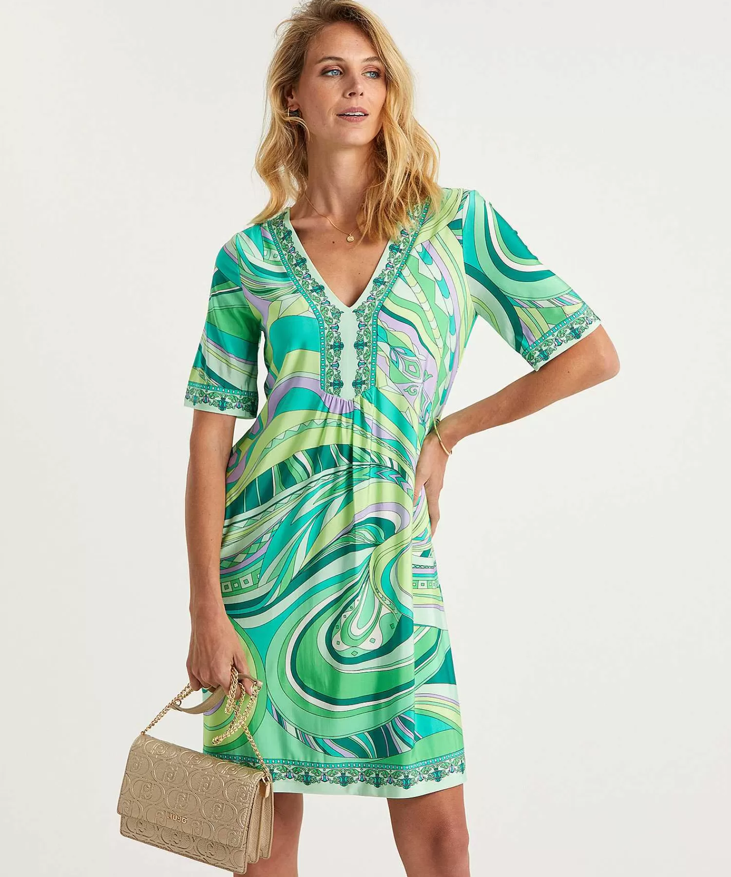Jurken^Ana Alcazar Slinky Jurk Multicolor