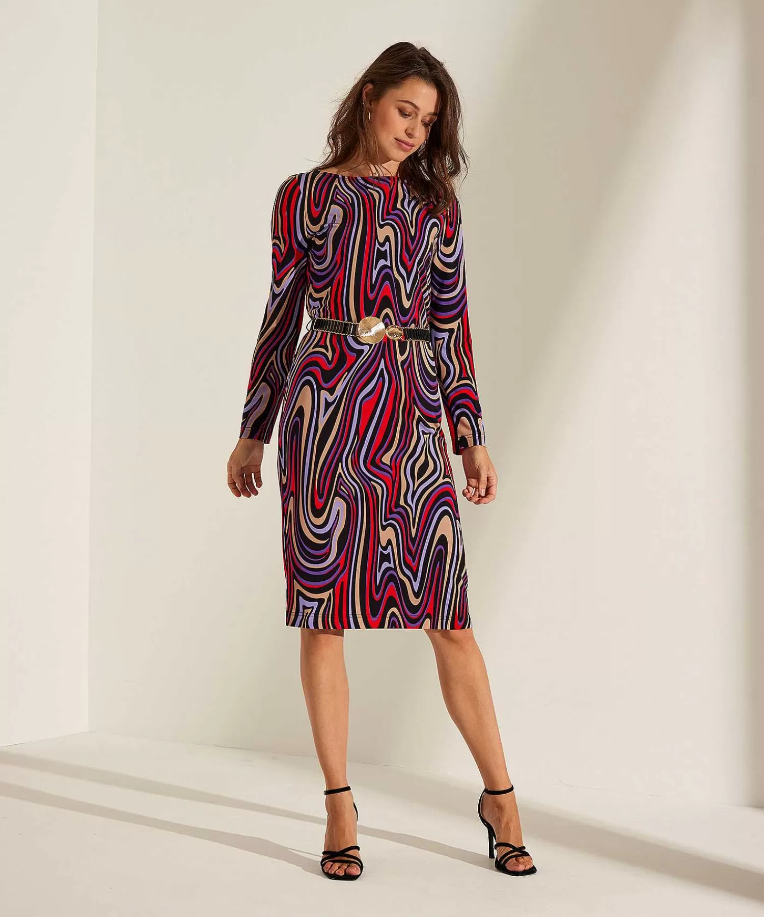 Jurken^Ana Alcazar Slinky Jurk Swirl Print