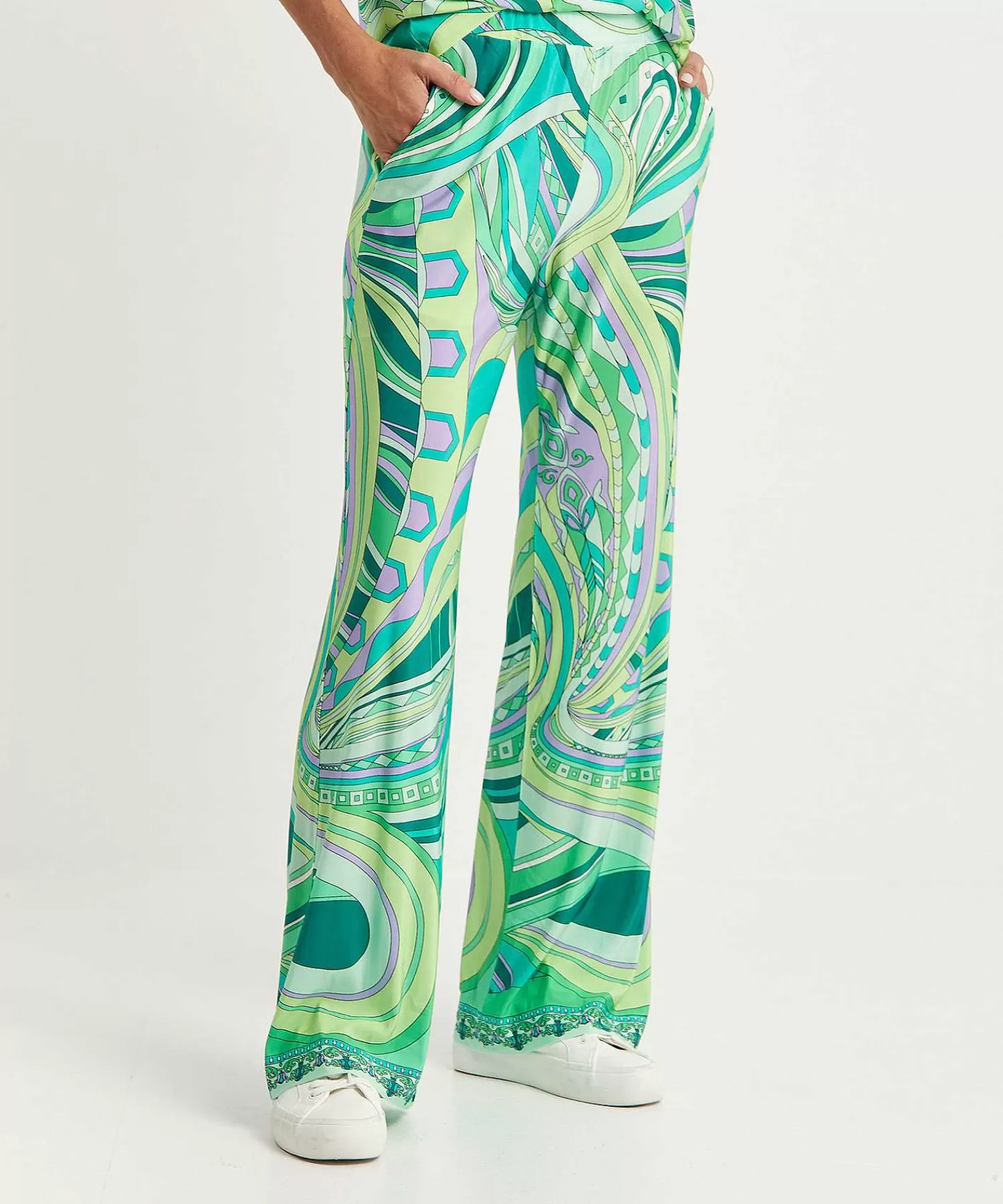 Broeken^Ana Alcazar Slinky Palazzo Broek Multicolor