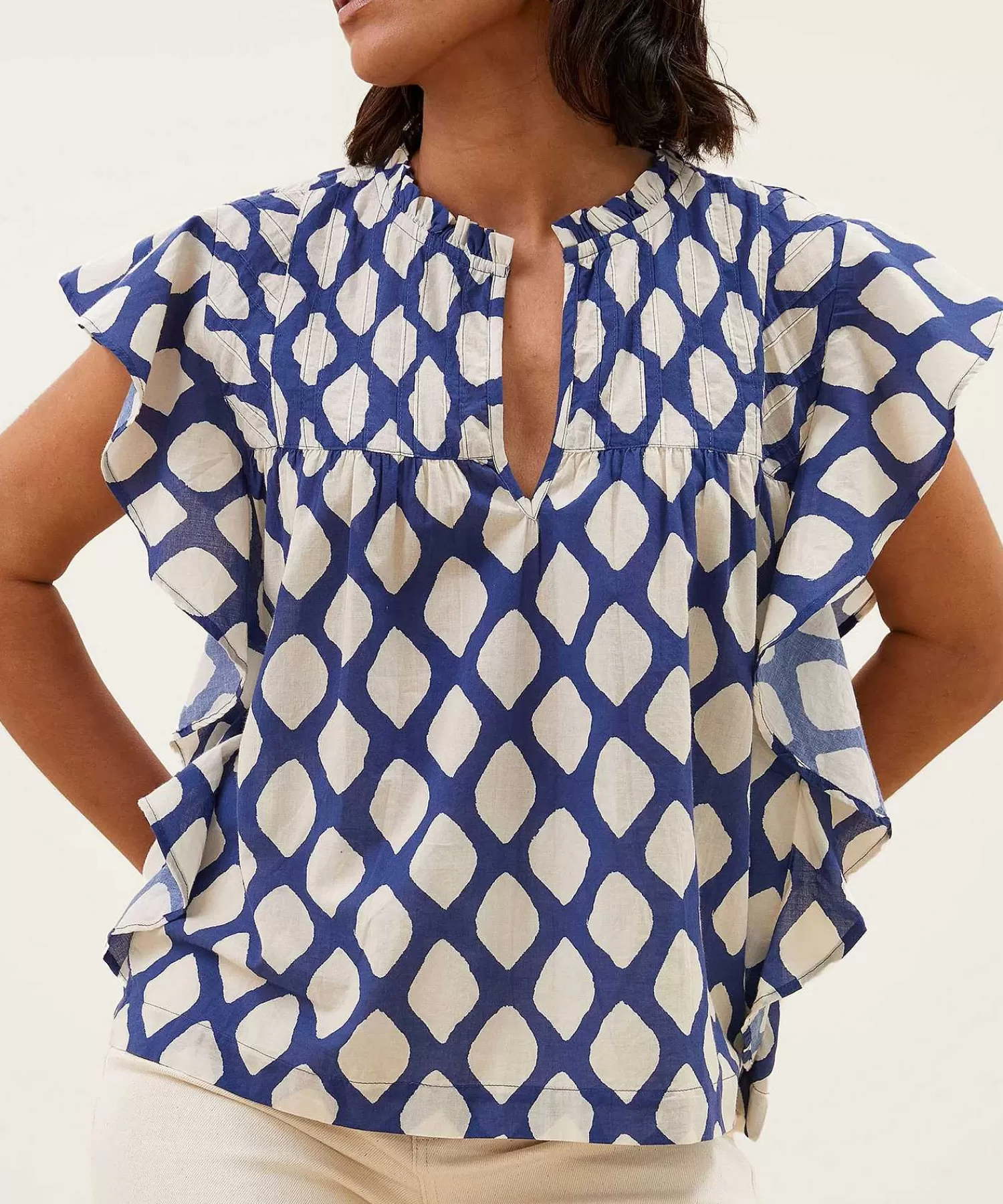 Blouses^By-Bar Blouse All-Over Print Danee Balu