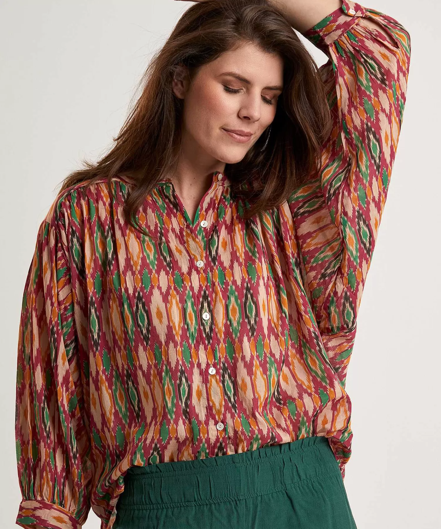 Blouses^By-Bar Blouse Ikatprint Lucy