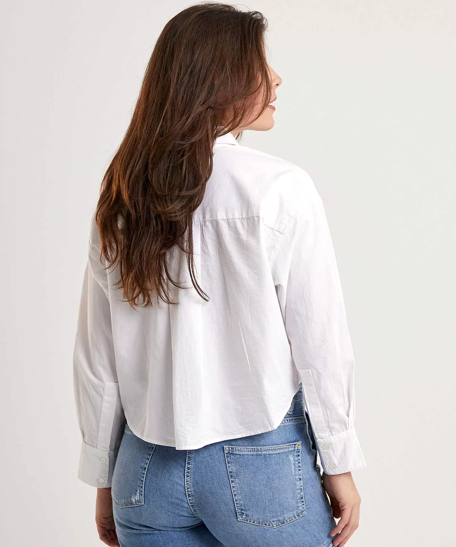 Blouses^By-Bar Korte Poplin Blouse Florien