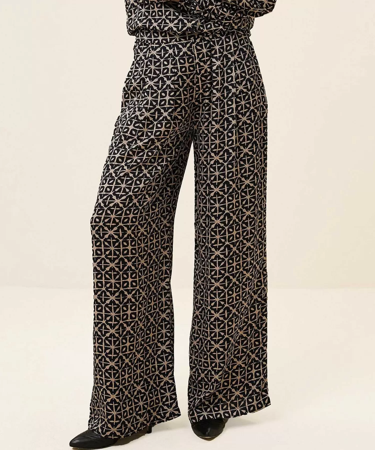 Broeken^By-Bar Wide Leg Broek Flashprint Mara