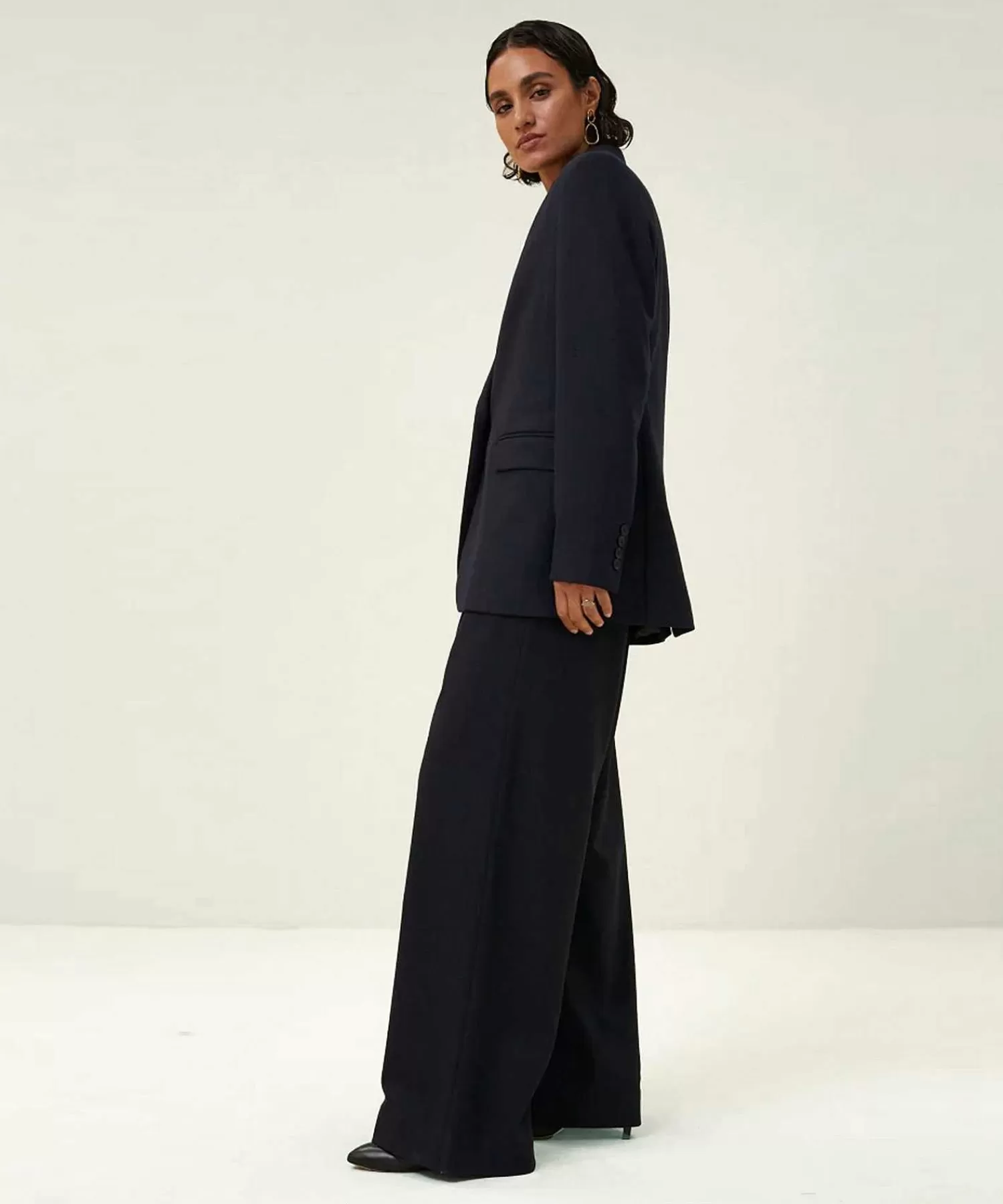 Broeken^By-Bar Wide Leg Broek Pinstripe Benji