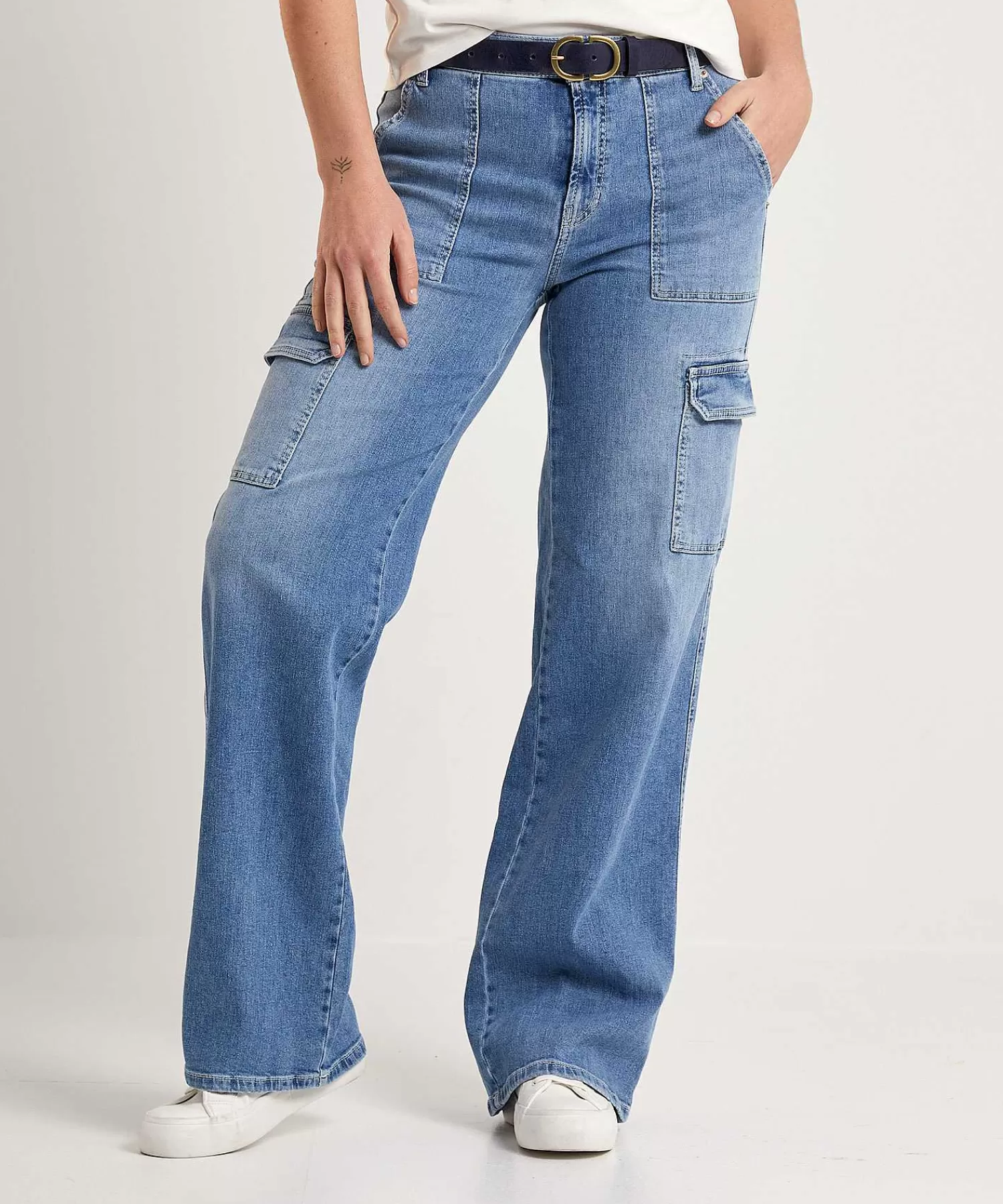 Jeans^Cambio Cargo Wide Leg Jeans Andy