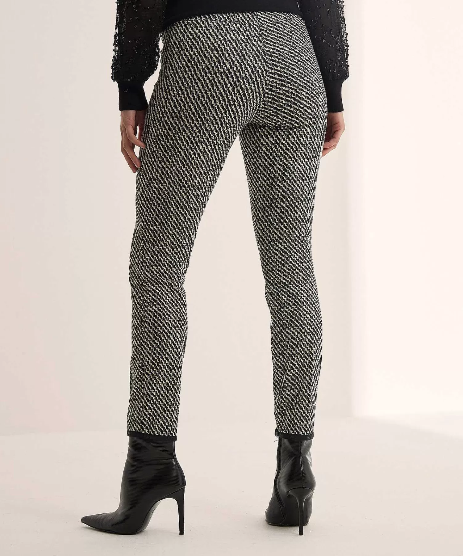 Broeken^Cambio Cropped Broek Jacquard Ranee