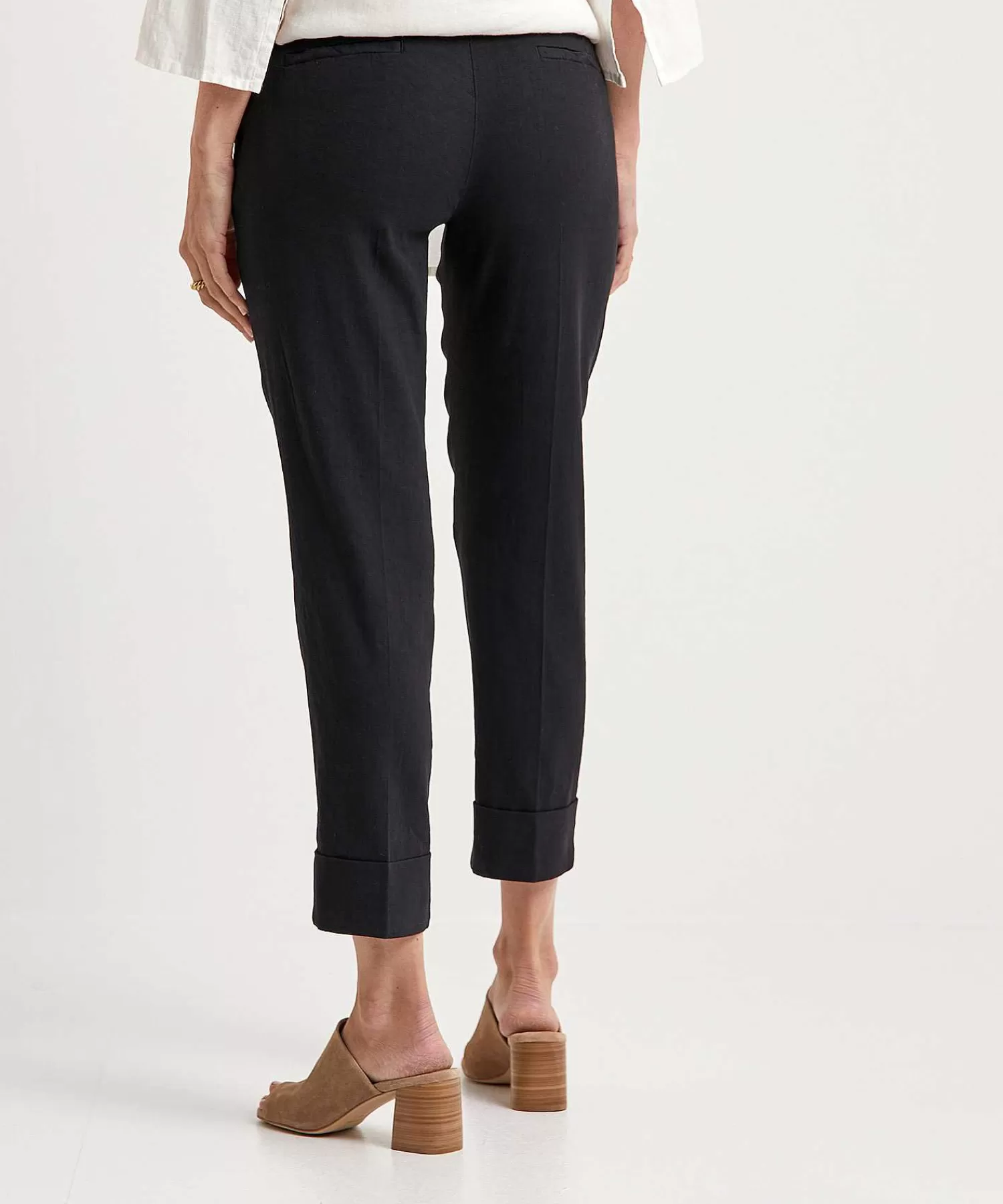 Broeken^Cambio Cropped Pantalon Linnenmix Krystal