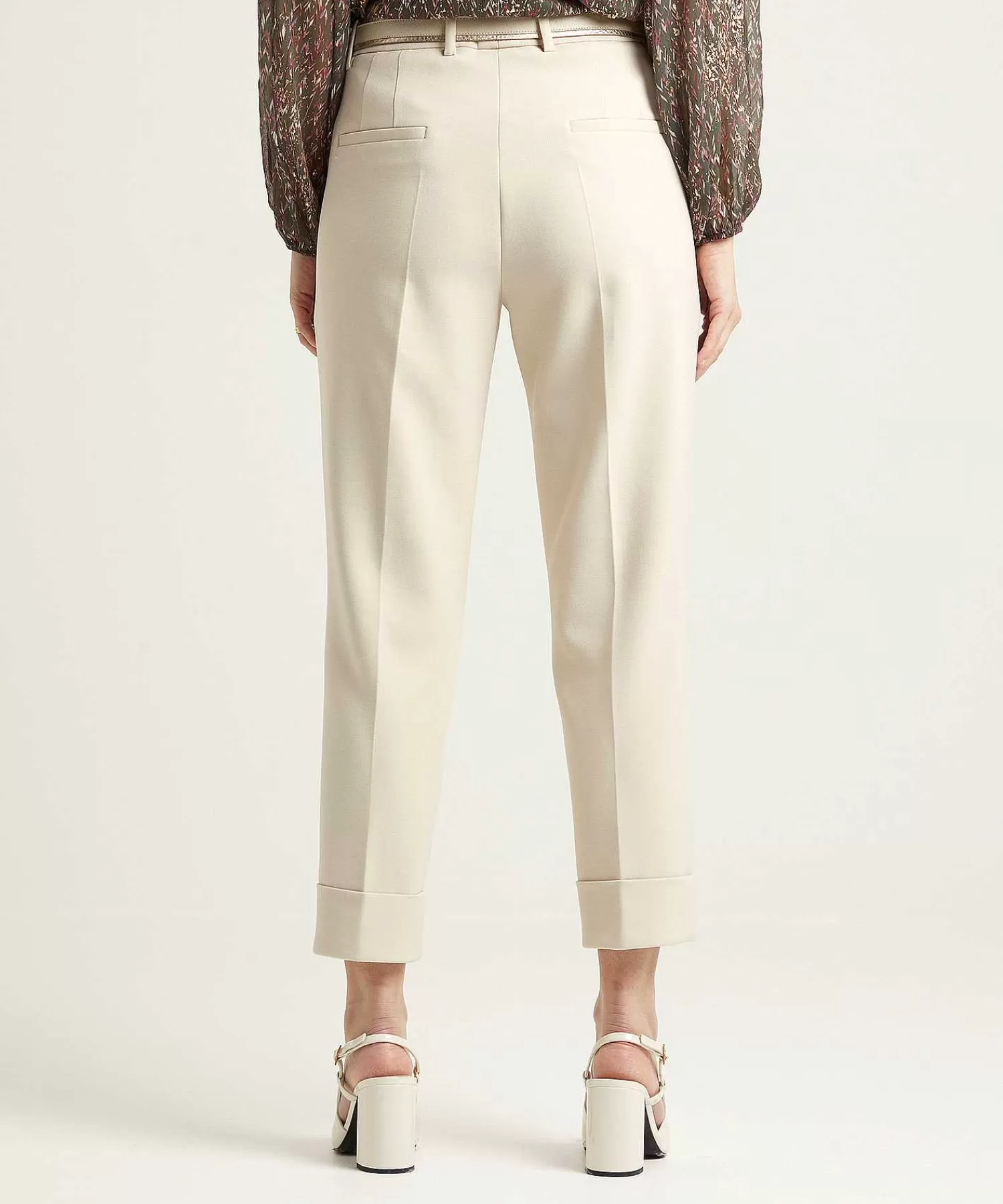 Broeken^Cambio Cropped Pantalon Omslag Krystal