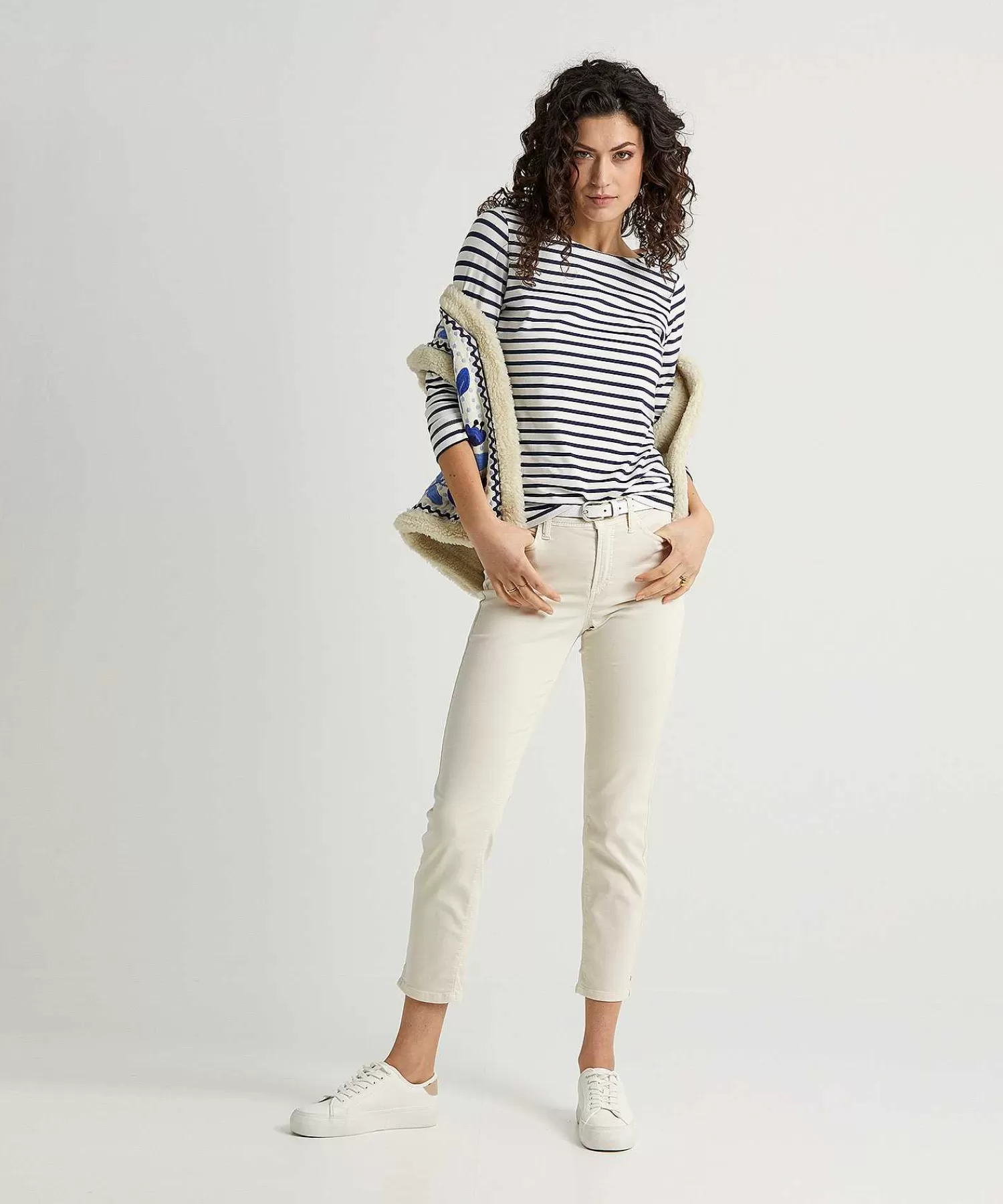 Broeken^Cambio Cropped Soft Cotton Broek Piper