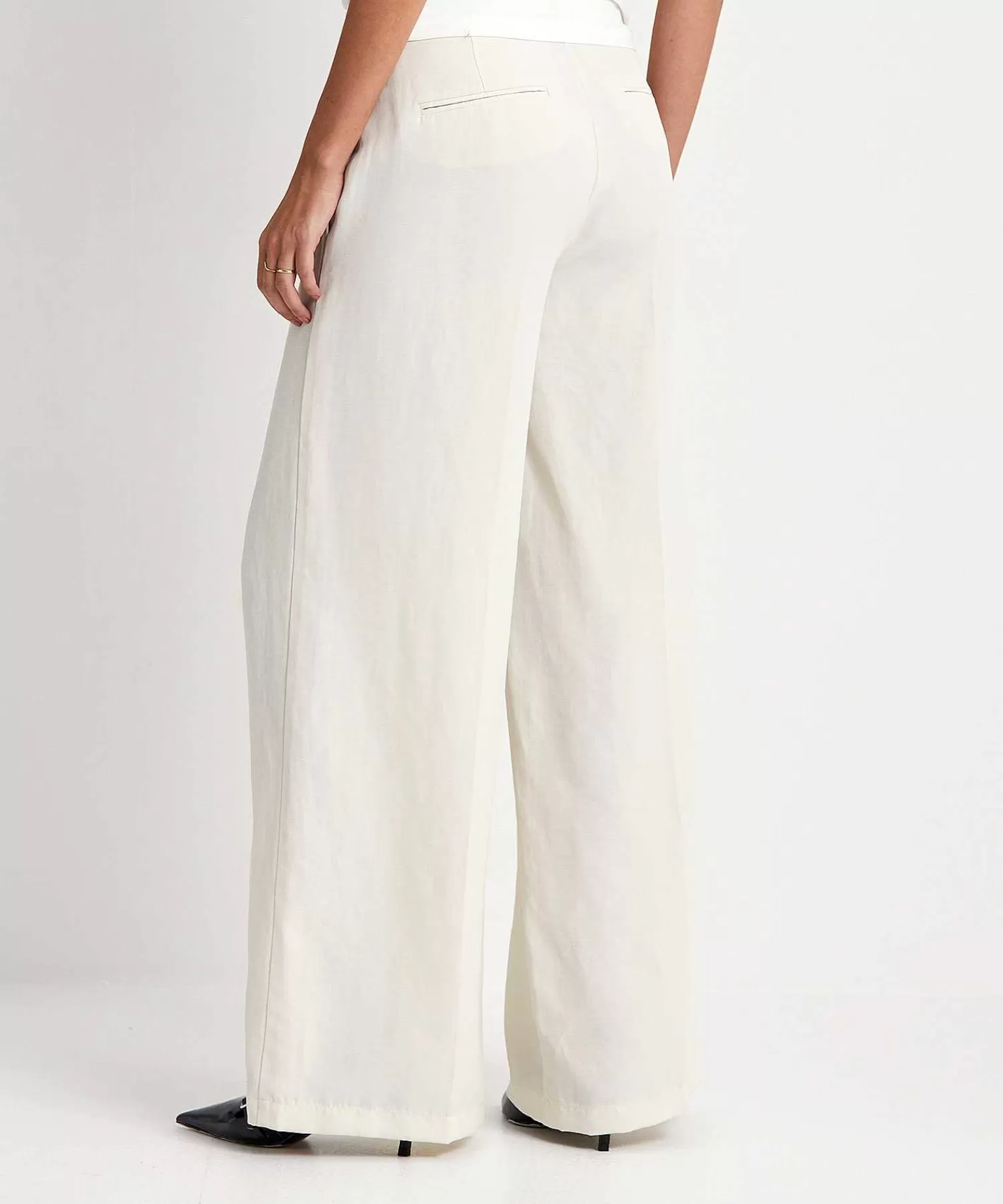 Broeken^Cambio Linnenmix Wide Leg Broek Alva