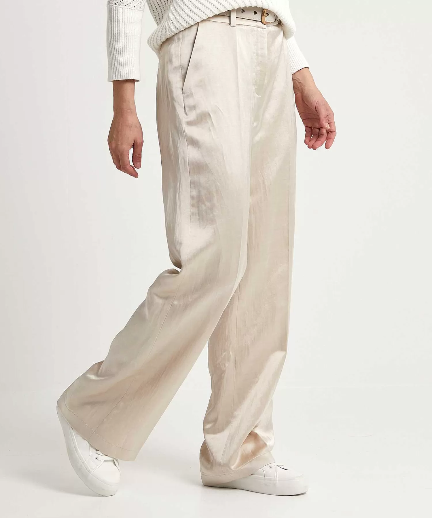 Broeken^Cambio Silky Wide Leg Broek Amelie