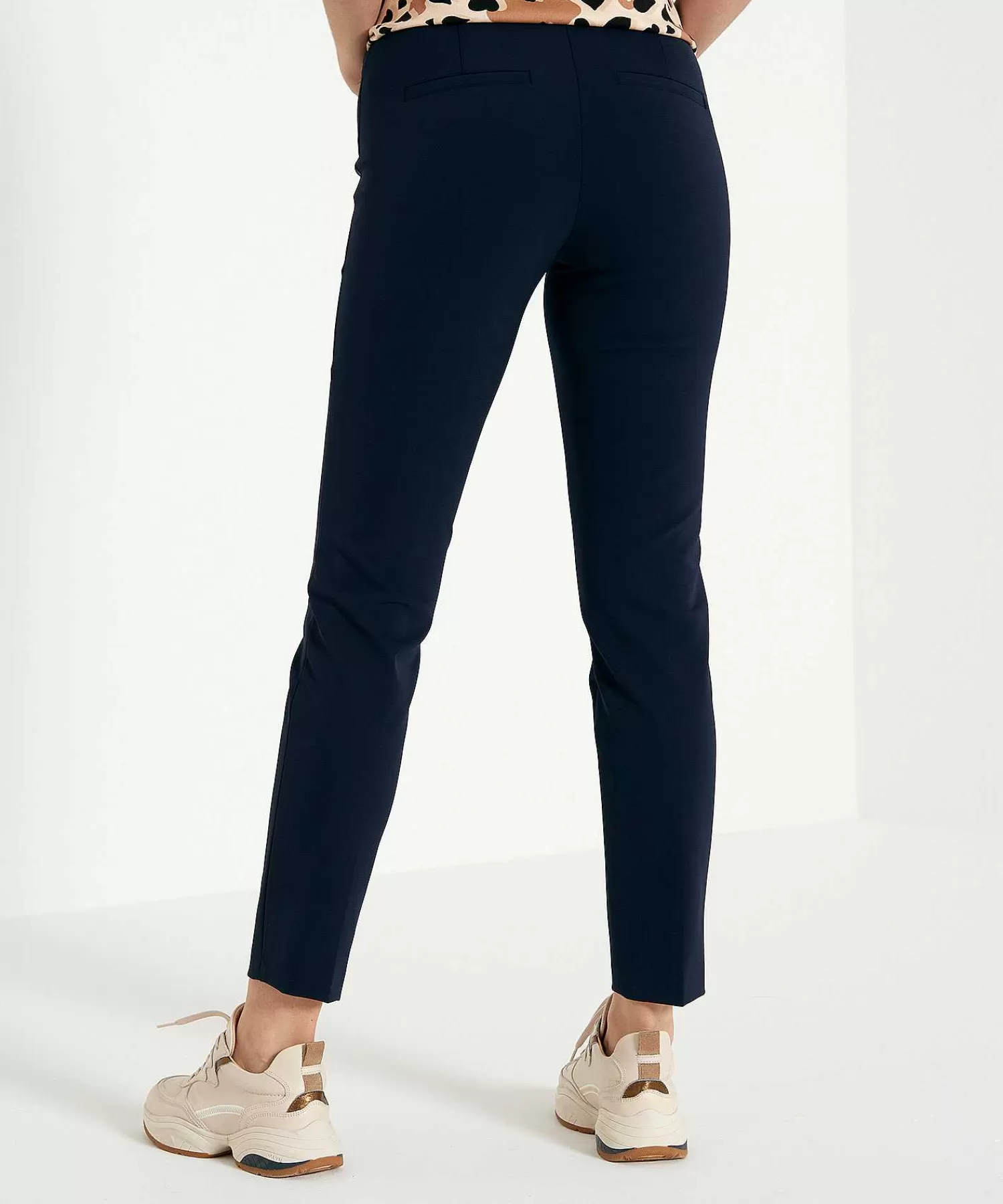 Broeken^Cambio Soft Techno Broek Met Deelnaad Ros