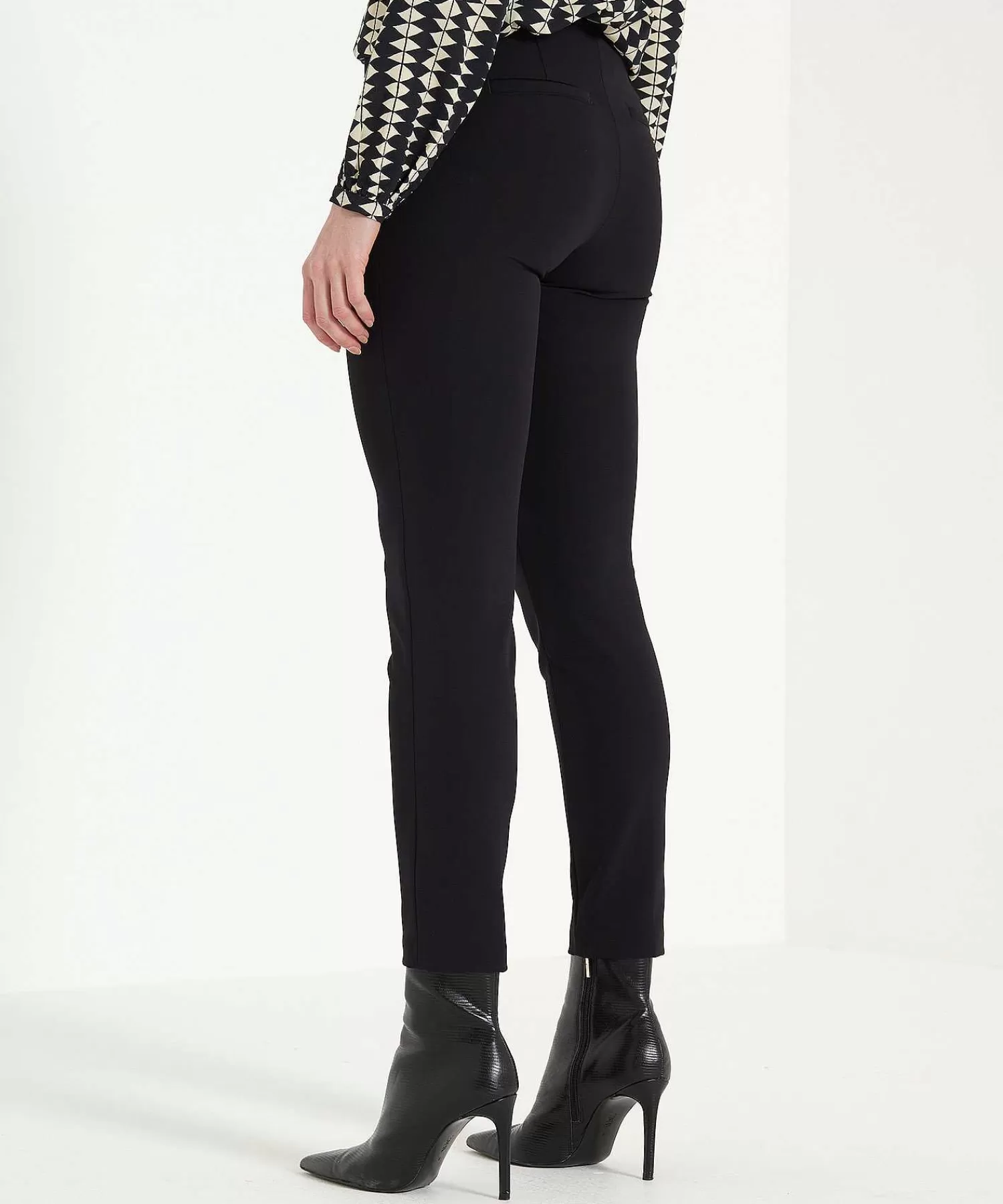 Broeken^Cambio Soft Techno Broek Met Deelnaad Ros