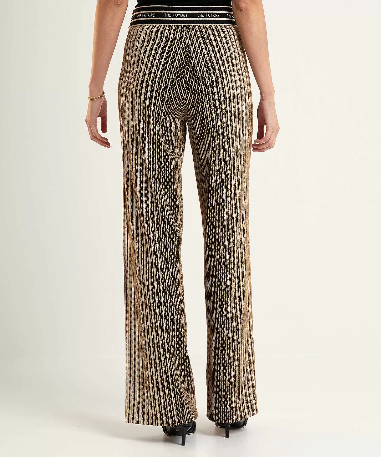 Broeken^Cambio Wide Leg Broek Met Lurex Allison