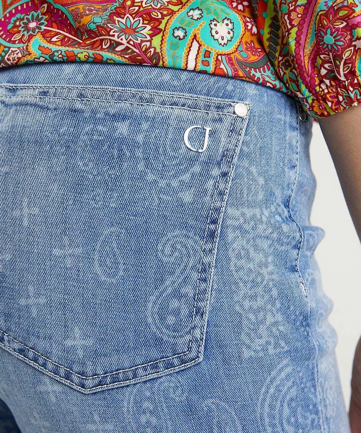 Jeans^Cambio Wide Leg Jeans Paisleyprint Fabienne