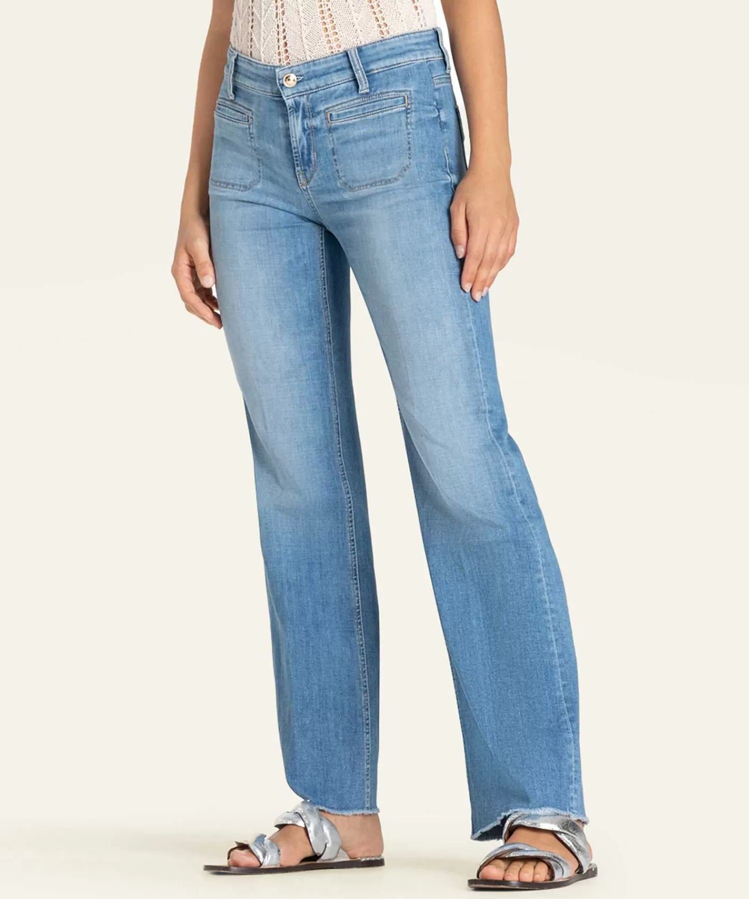 Jeans^Cambio Wide Leg Jeans Tess