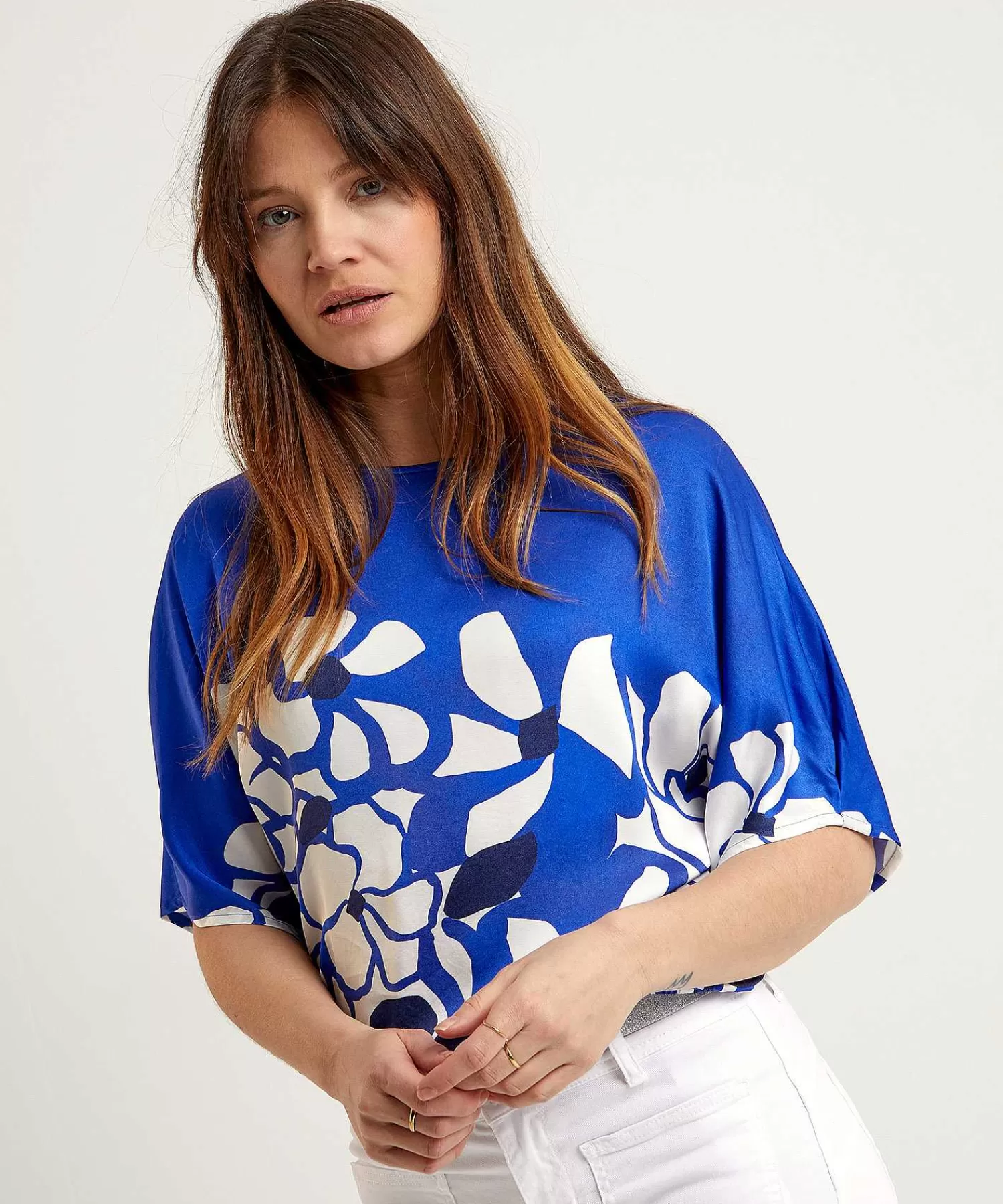 Blouses^Caroline Biss Silky Blouse Flower