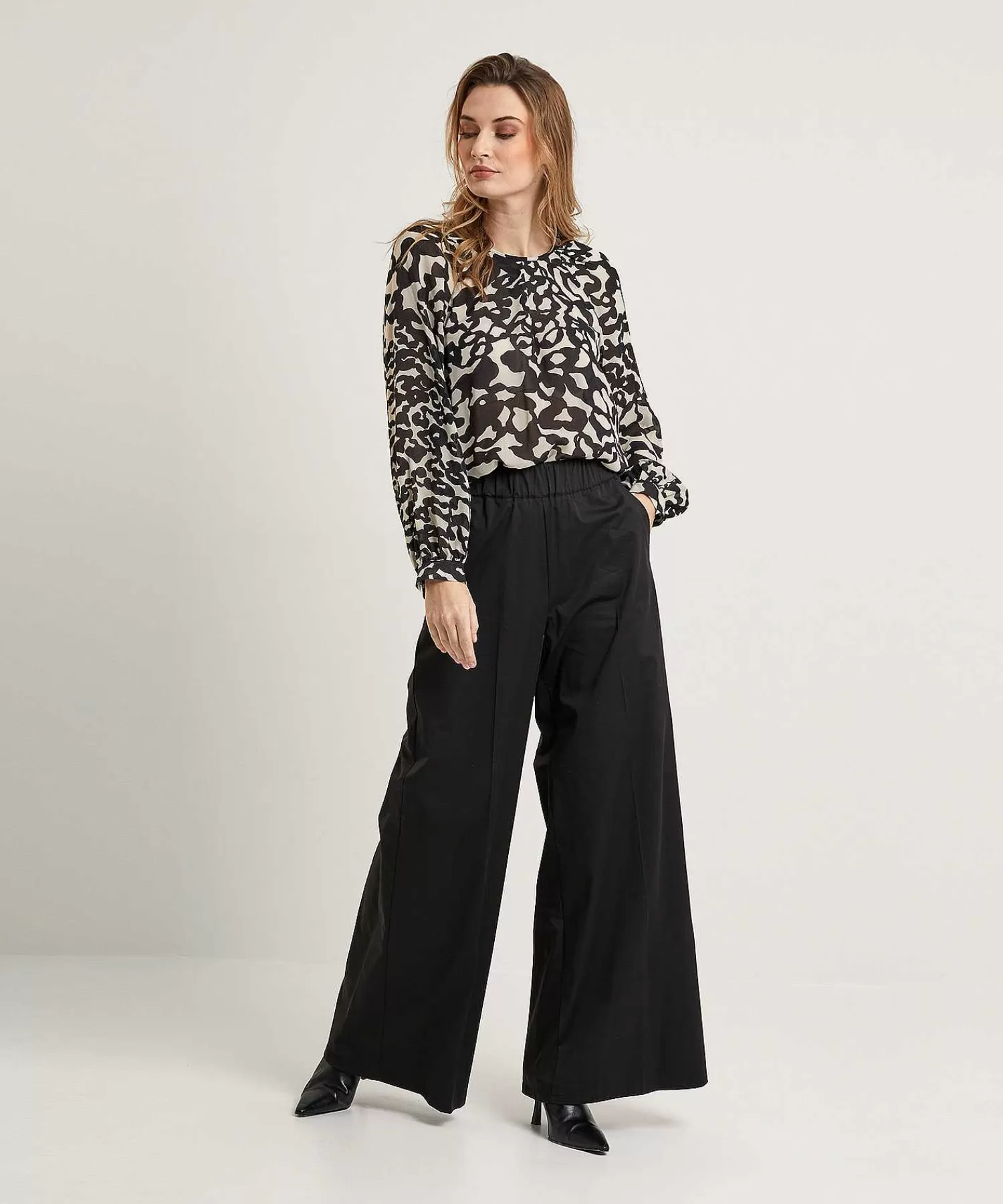 Broeken^Caroline Biss Wide Leg Poplin Broek