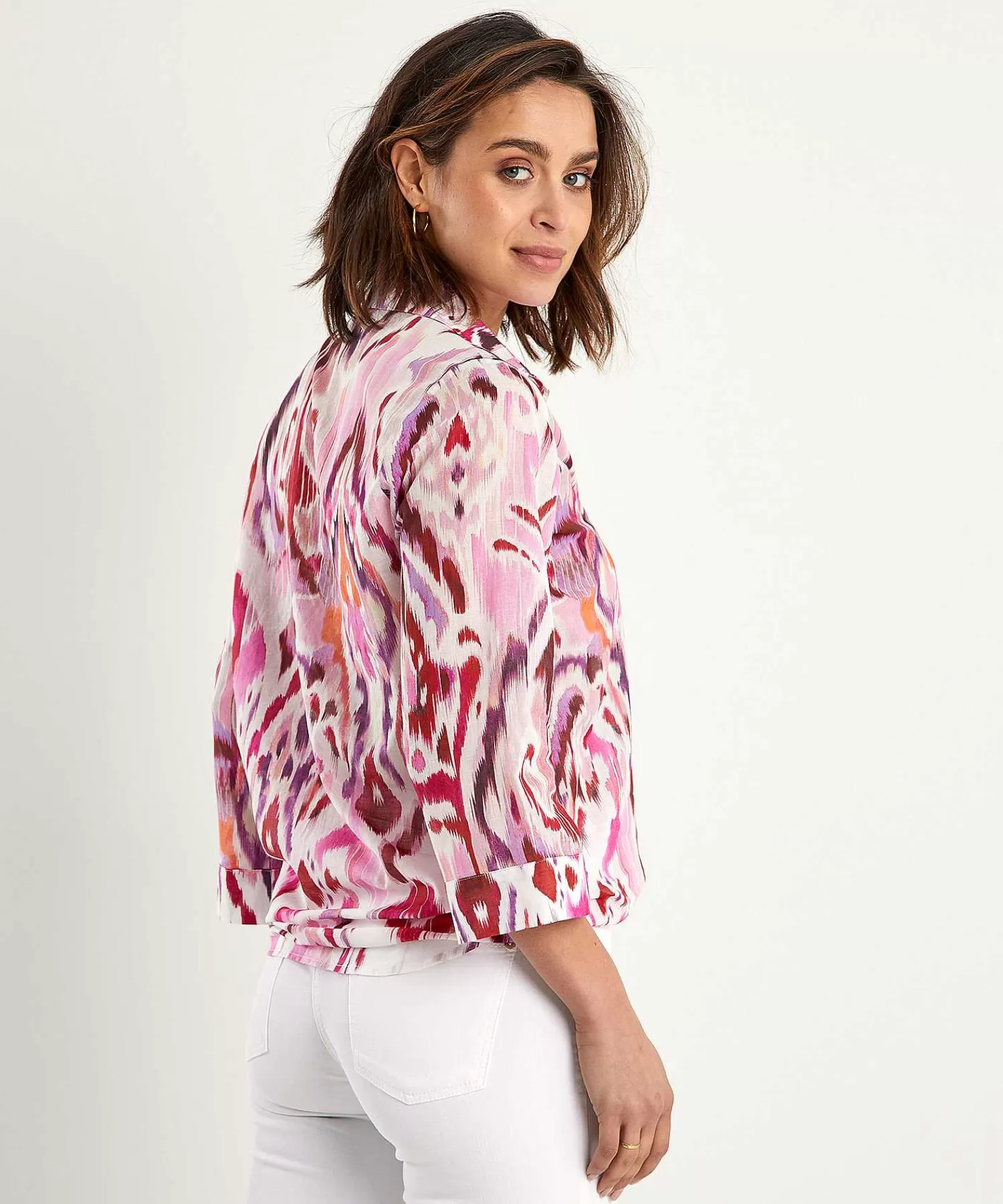 Blouses^* Cotton Voile Blouse Ikat Multicolor