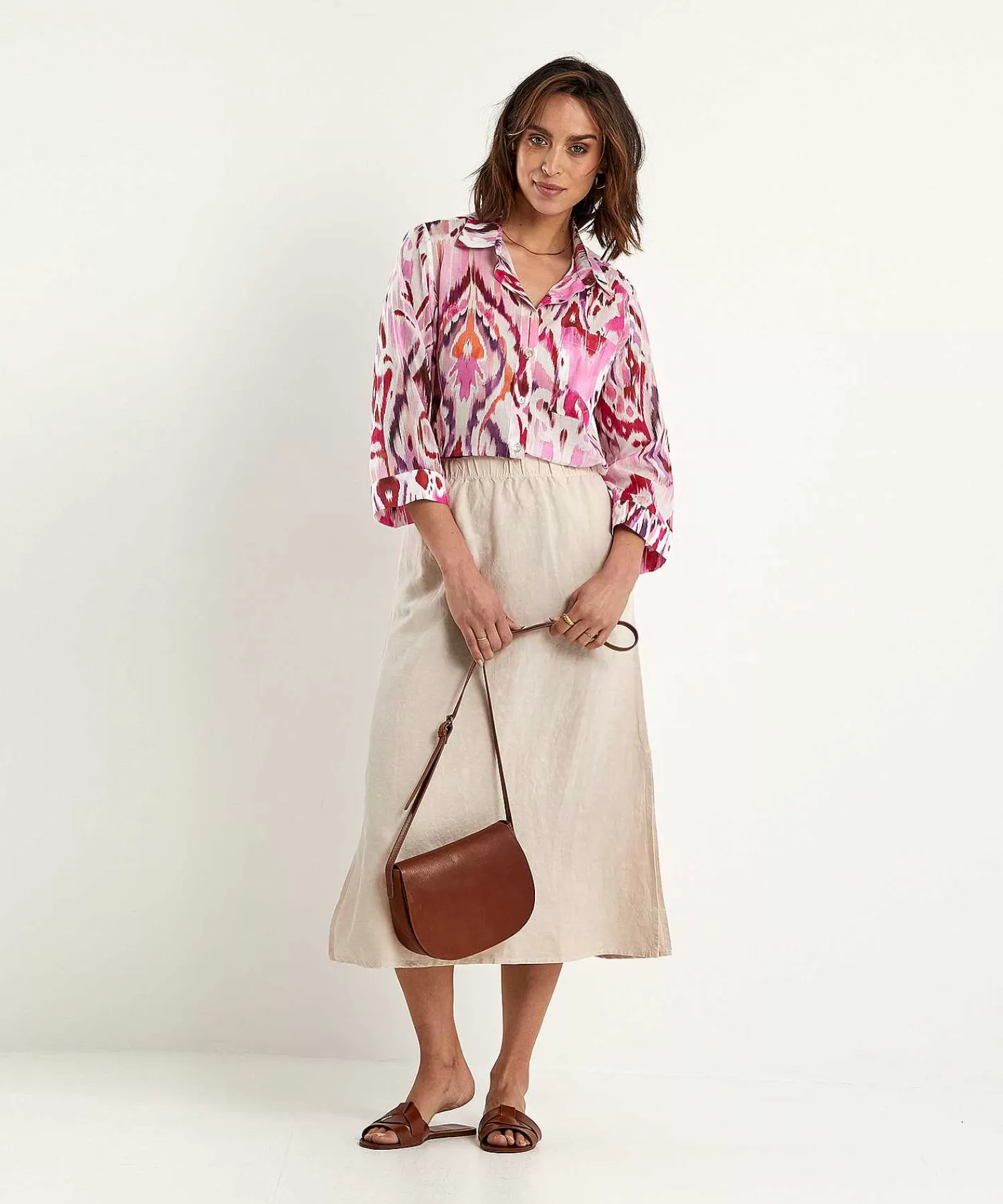 Blouses^* Cotton Voile Blouse Ikat Multicolor