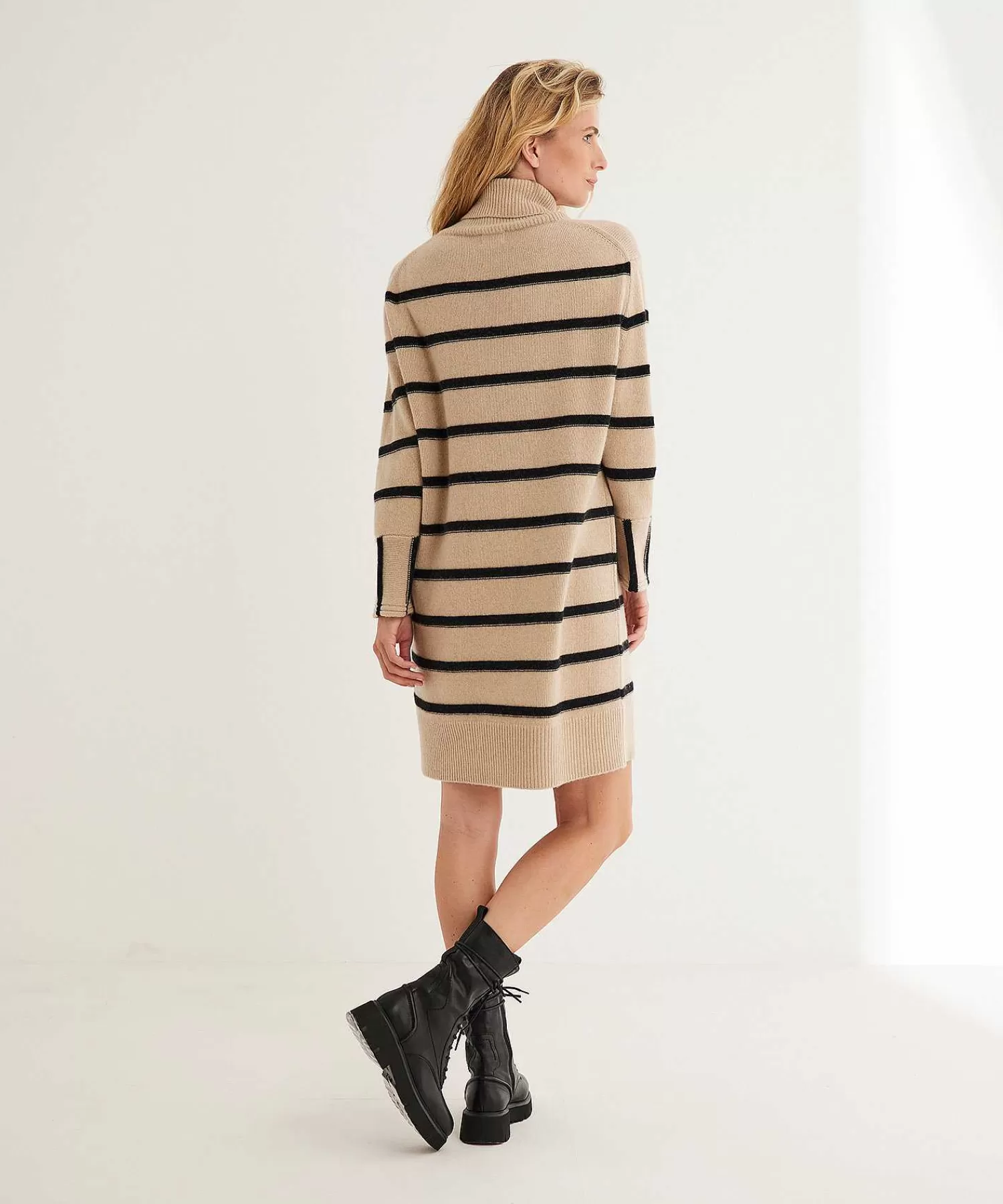 Jurken^Due Amanti Oversized Jurk Striped Knit Raman