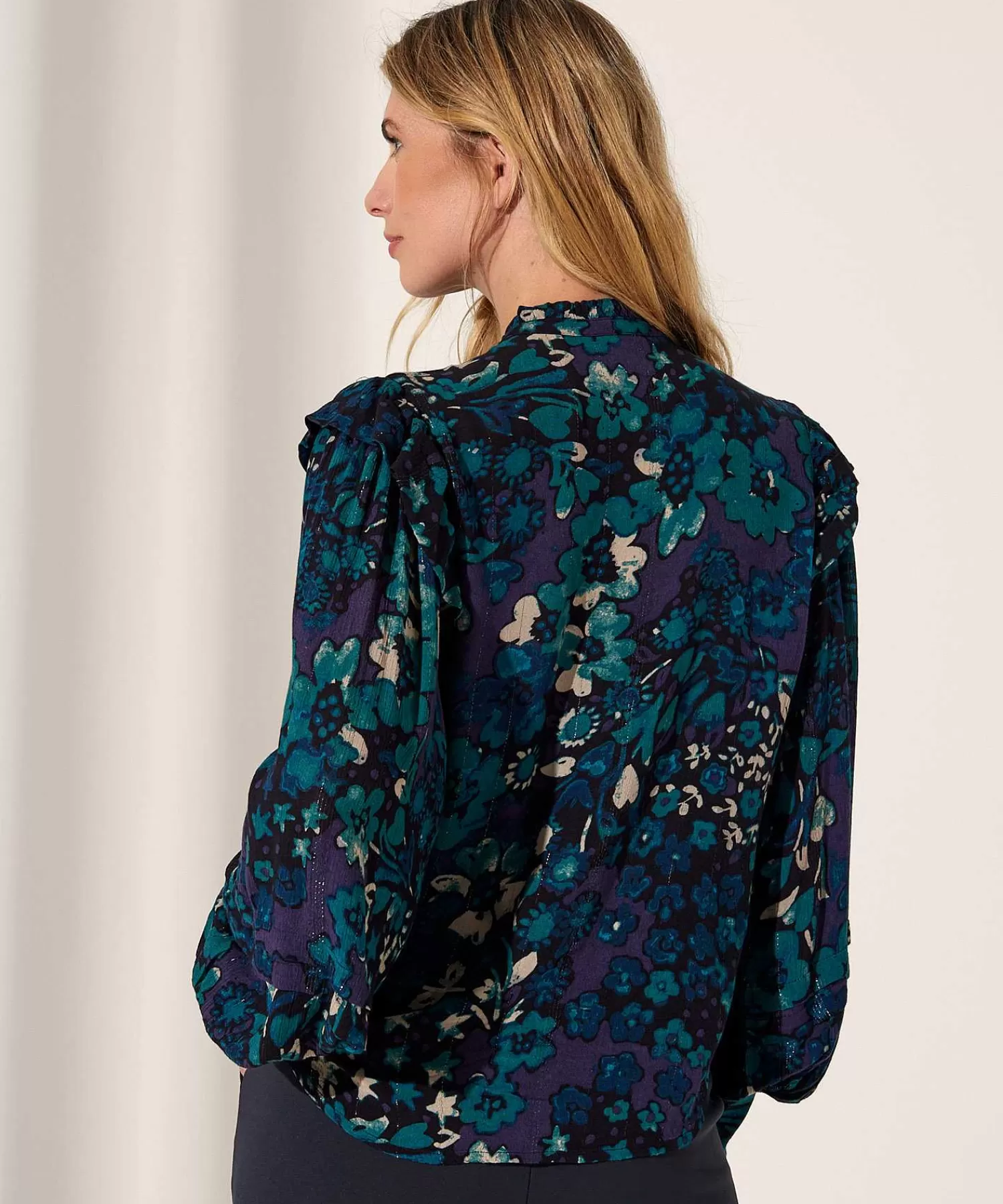 Blouses^Fabienne Chapot Blouse Bloemenprint Lurex Philo