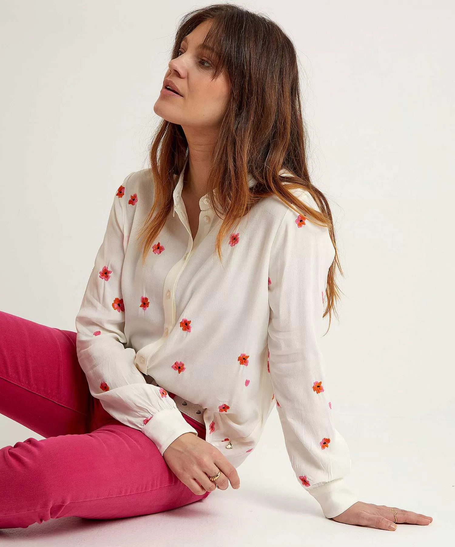 Blouses^Fabienne Chapot Blouse Bloemetjes Lot Embro