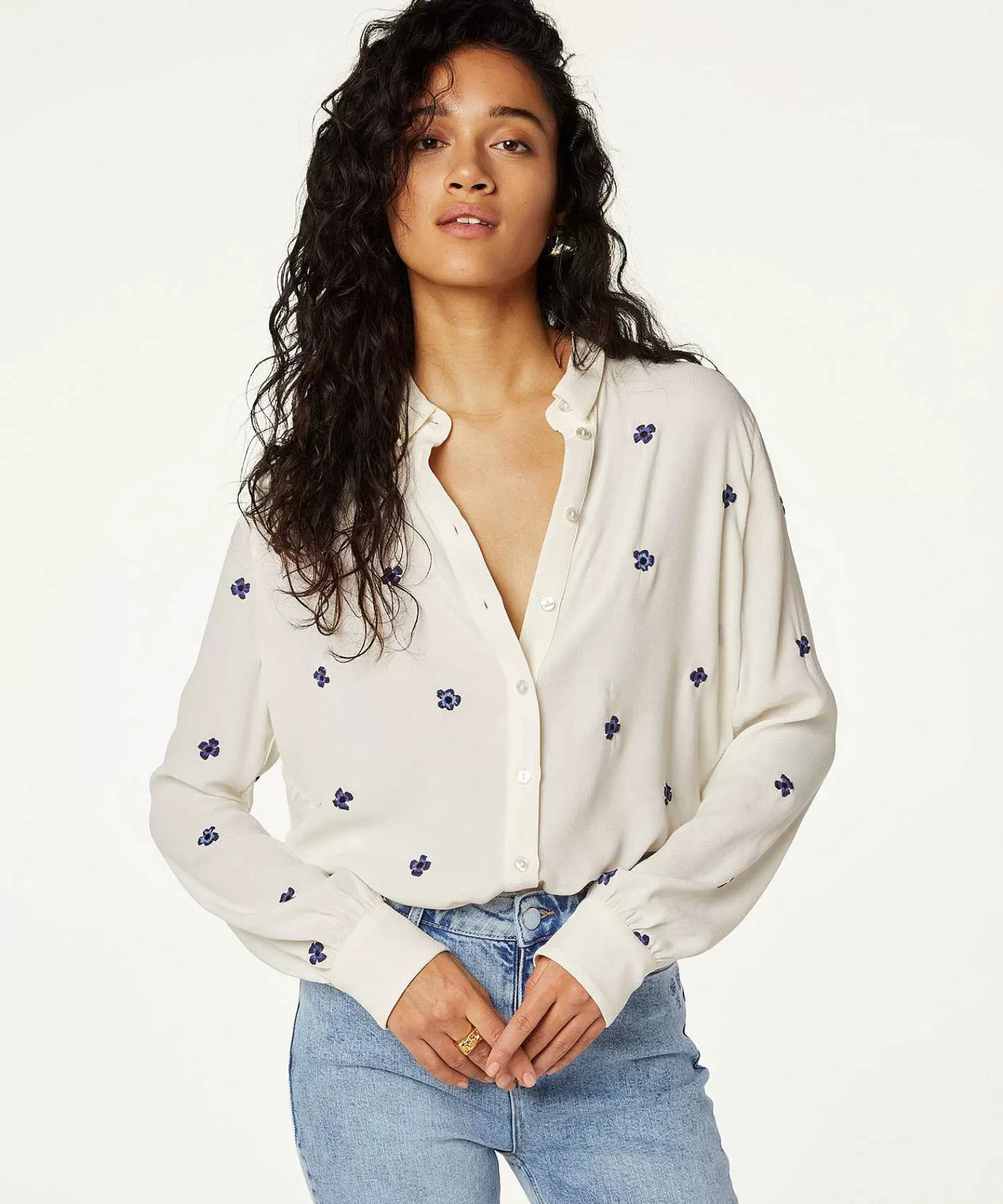 Blouses^Fabienne Chapot Blouse Bloemetjes Lot Embro