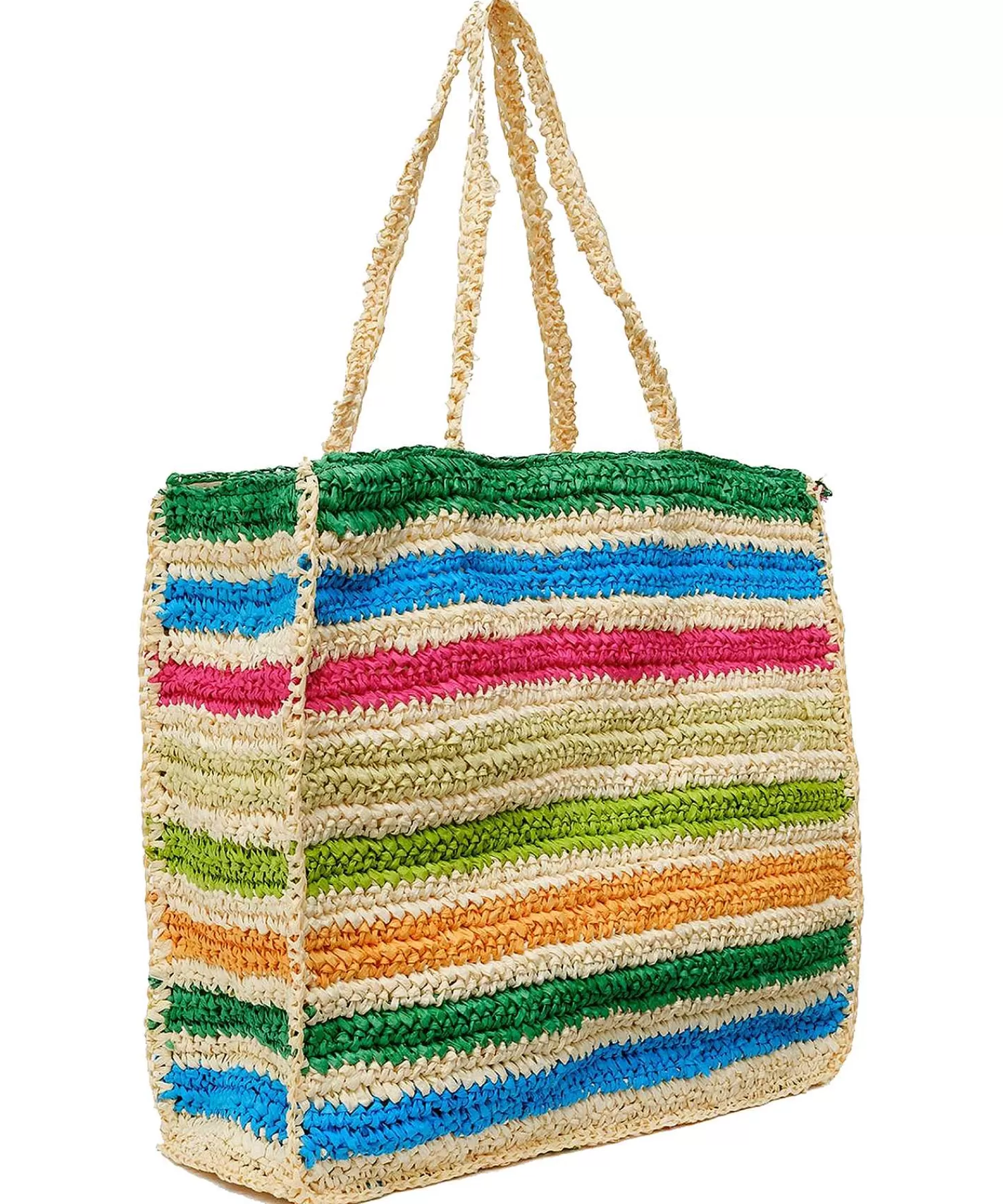 Tassen^Fabienne Chapot Raffia Tas Multicolor Naomi