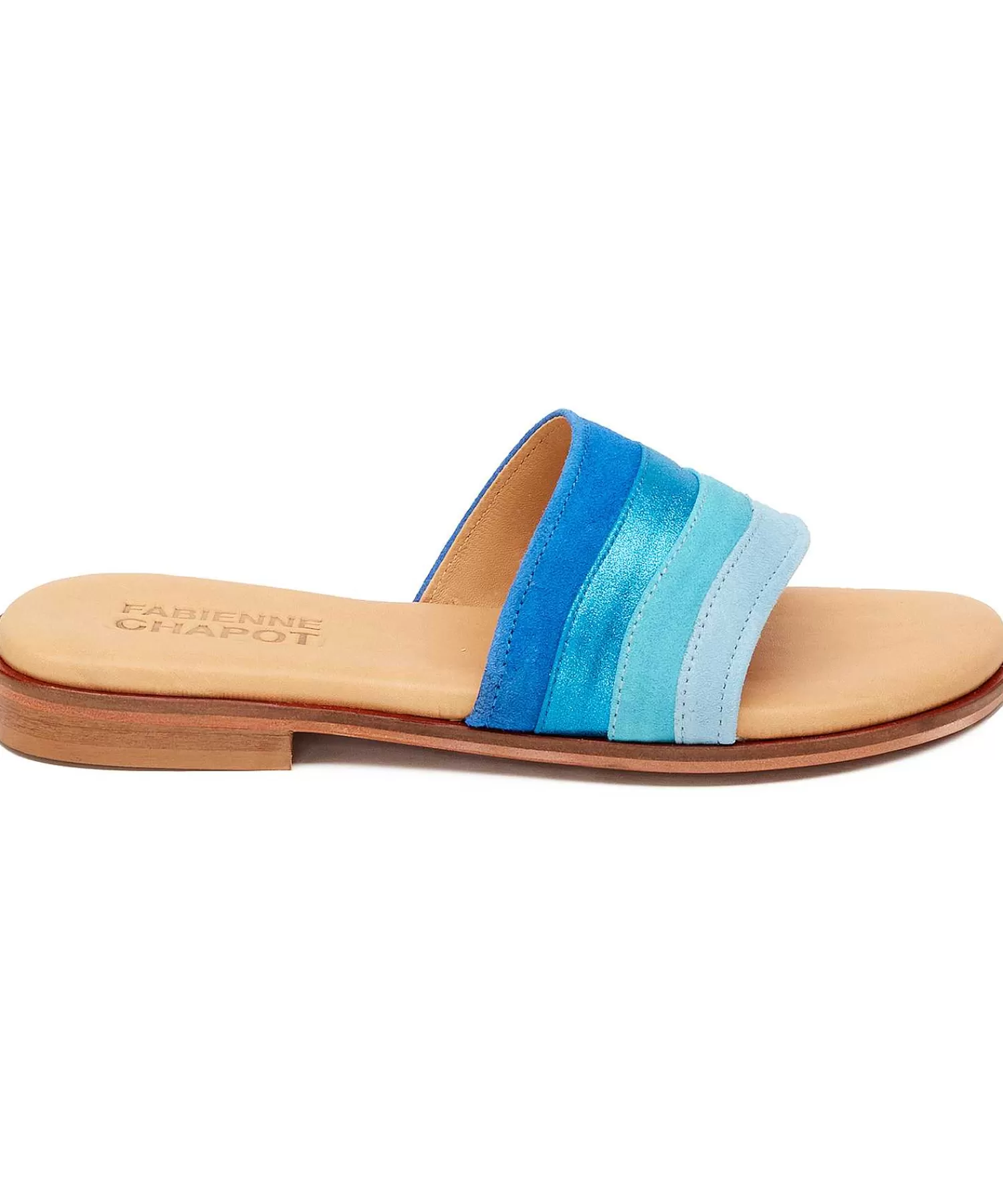 Schoenen^Fabienne Chapot Sky Blue Slipper Swirl