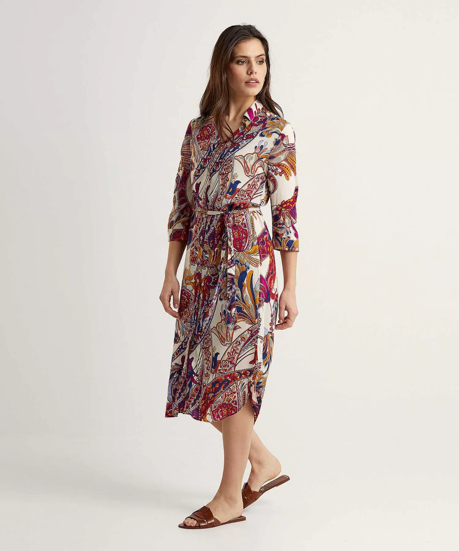 Blouses^GIULIA E TU Doorknoopjurk Paisley