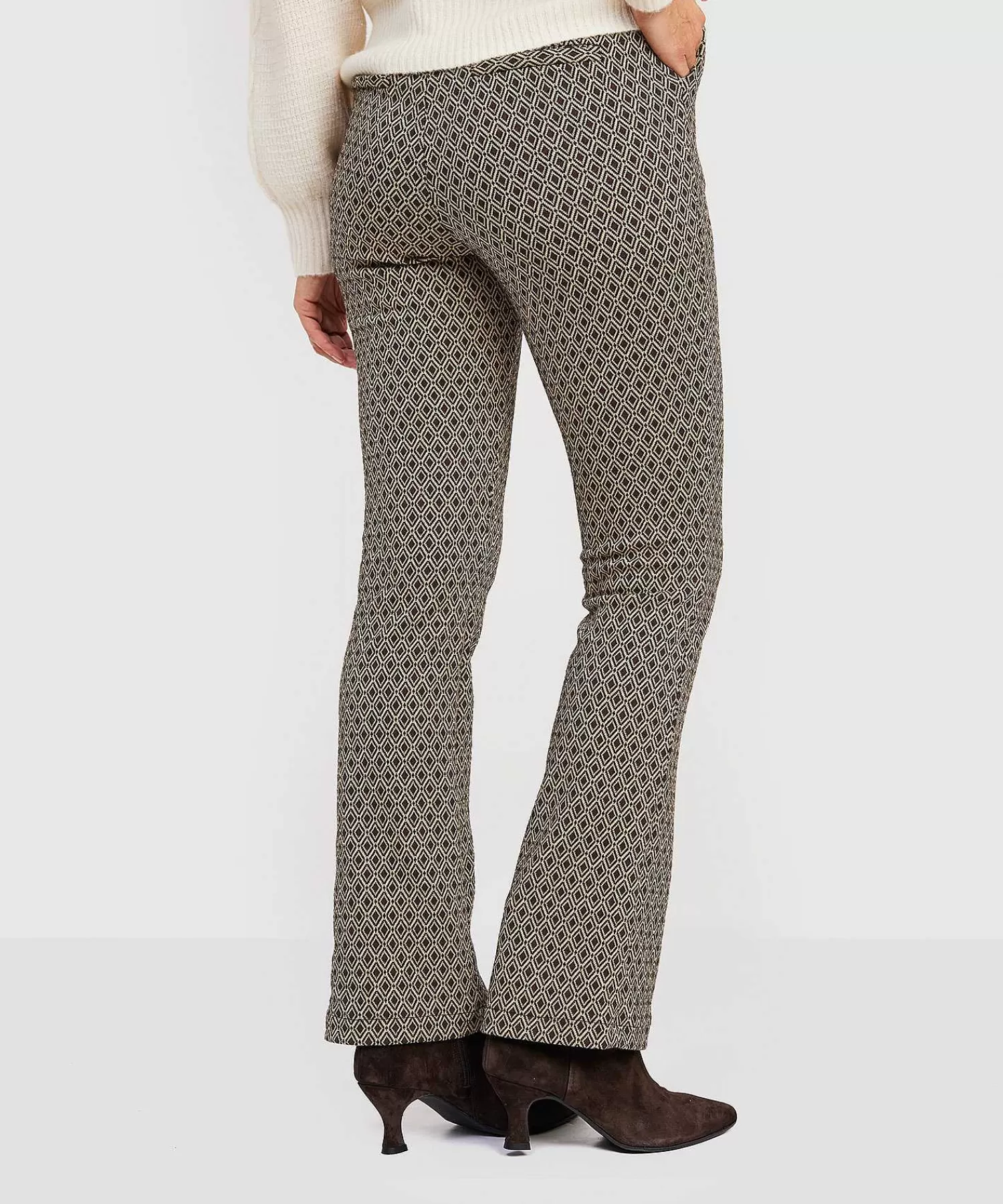 Broeken^Giulia e Tu Flared Broek Jacquard