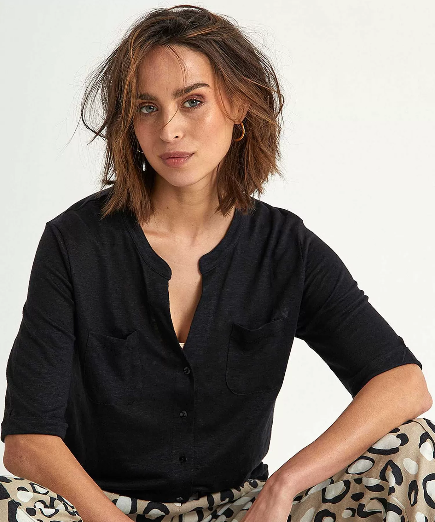 Blouses^GIULIA E TU Linnen Blouse Shirt