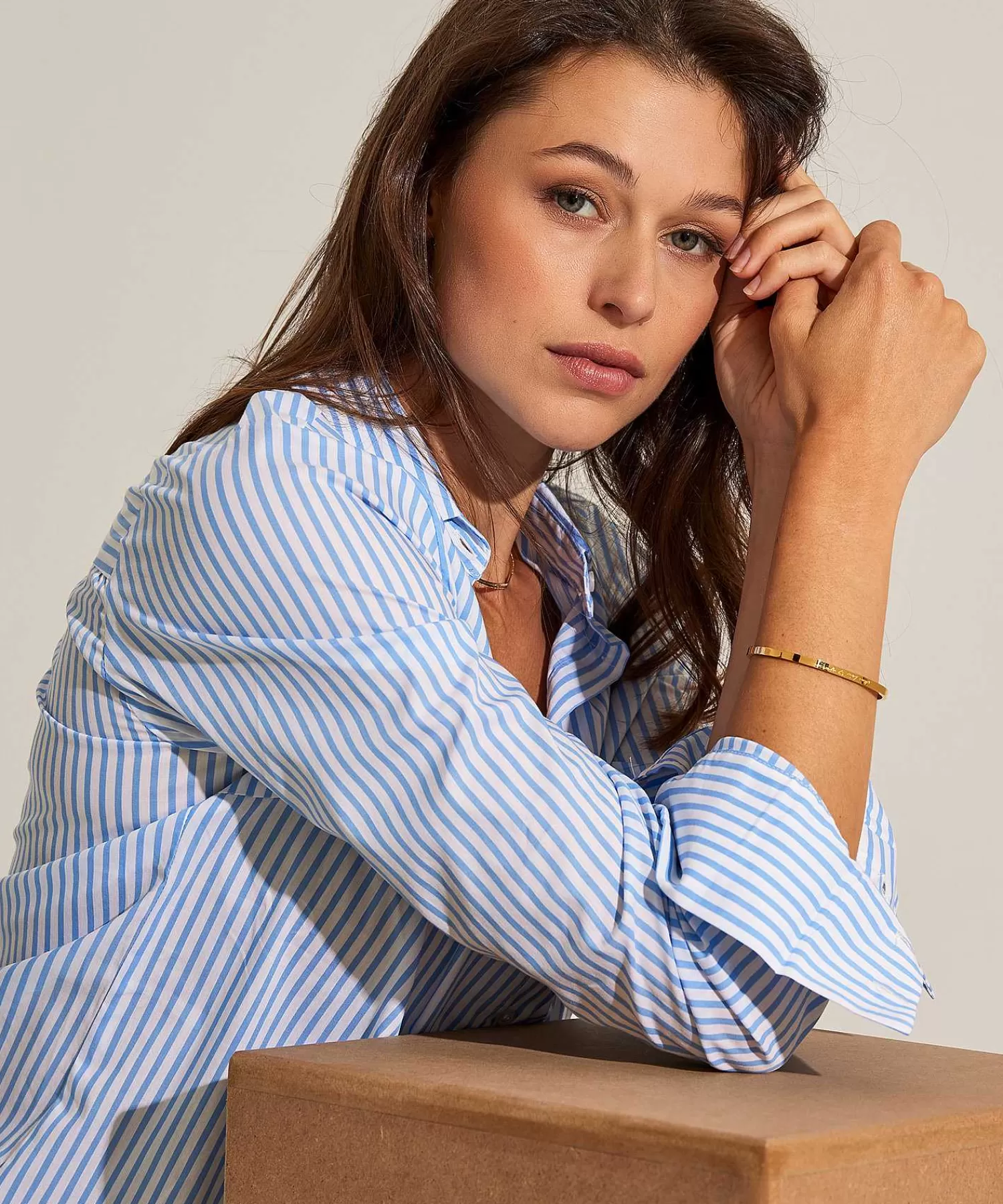 Blouses^GIULIA E TU Poplin Blouse Streep