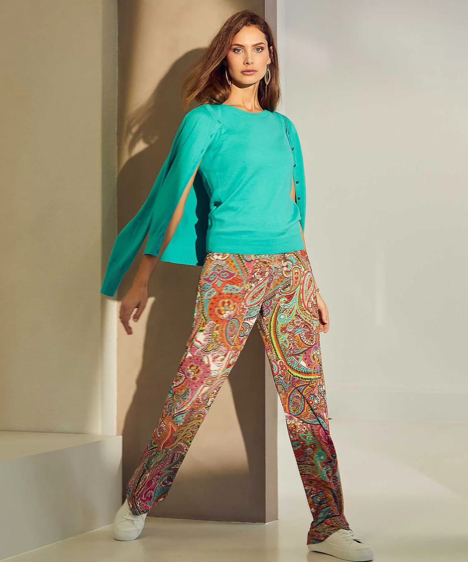 Broeken^GIULIA E TU Slinky Broek Paisley