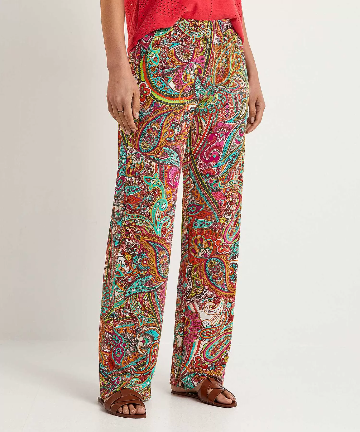 Broeken^GIULIA E TU Slinky Broek Paisley