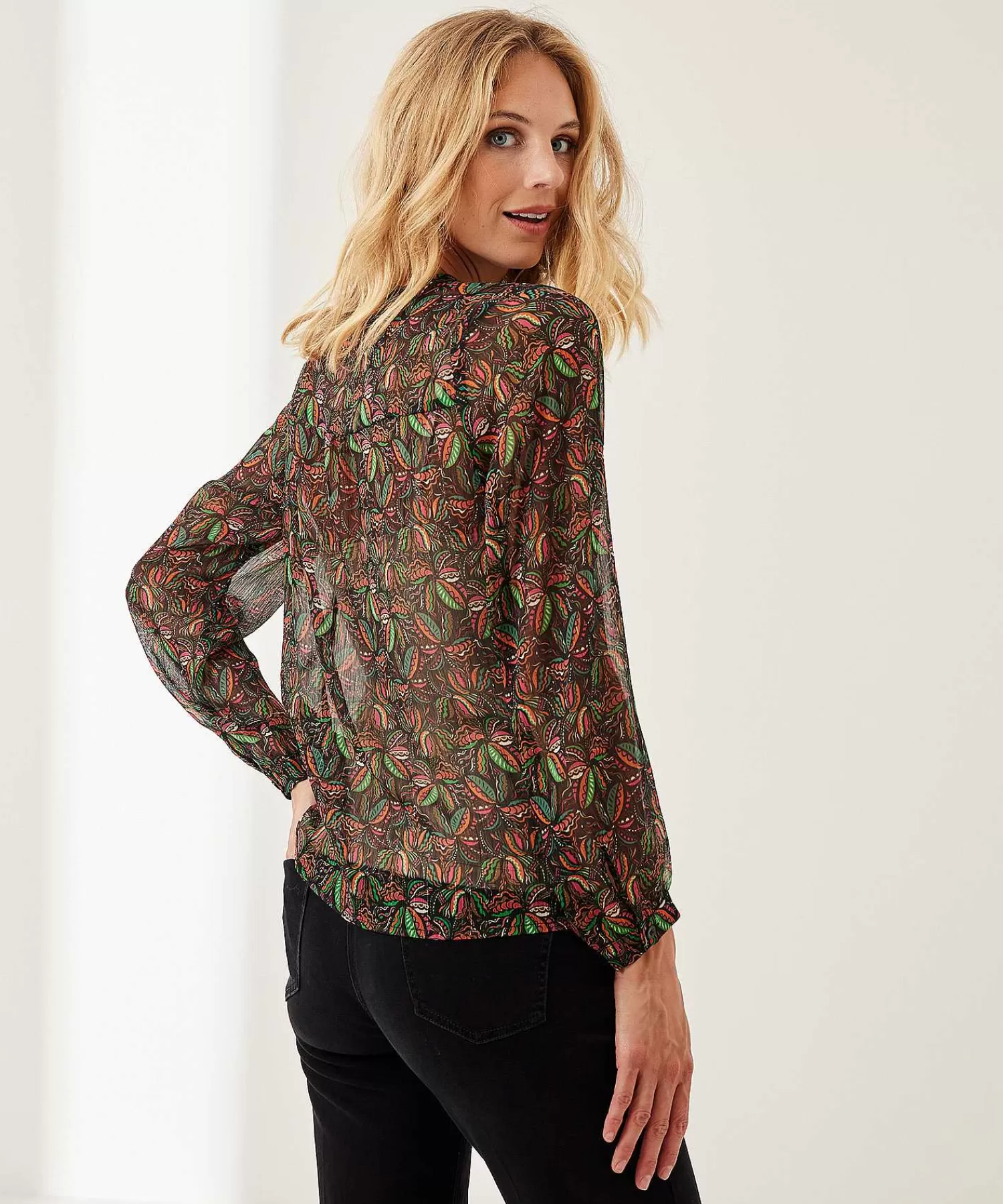 Blouses^GIULIA E TU Voile Blouse All-Overprint