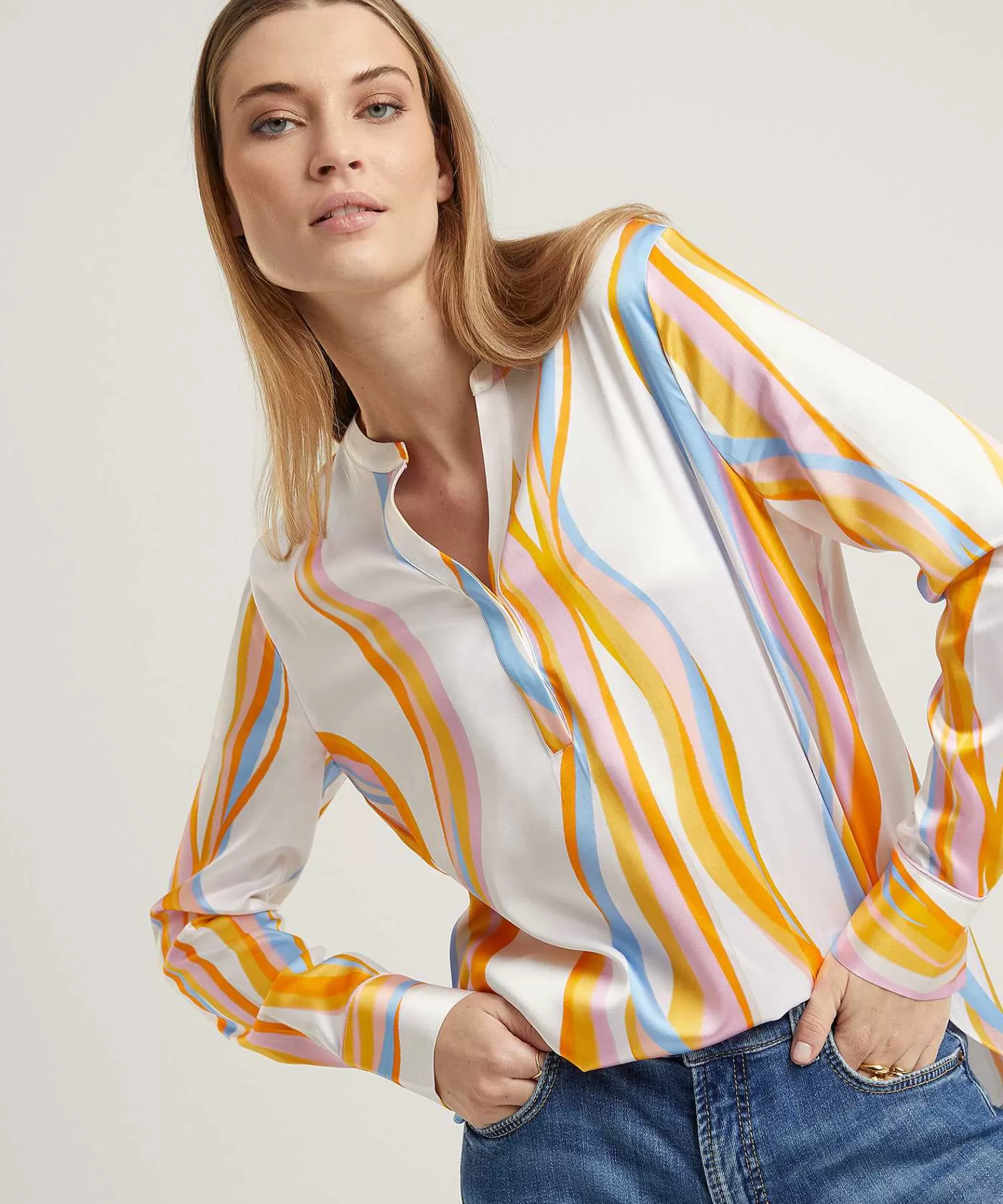 Blouses^Herzen's Angelegenheit Blouse Zijde Flame Print