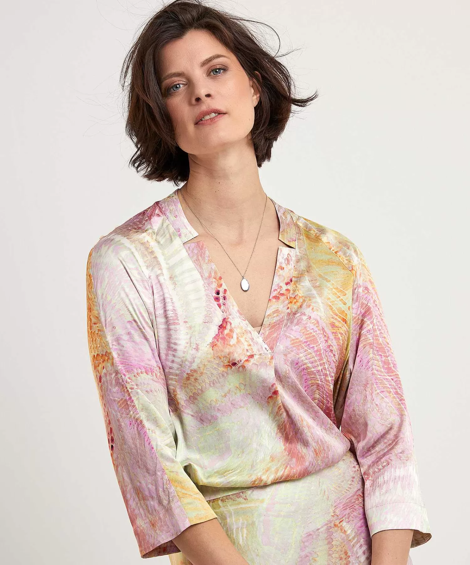 Blouses^Japan TKY Silky Blouse Met Print Nima