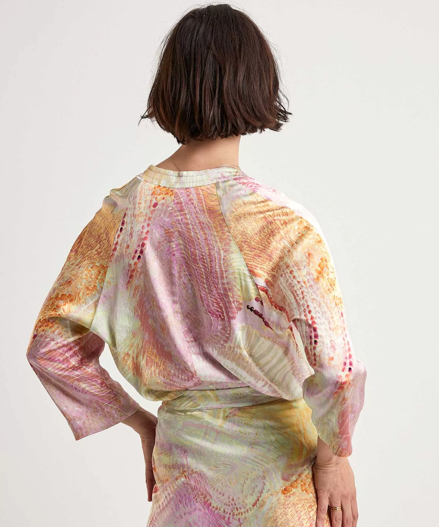 Blouses^Japan TKY Silky Blouse Met Print Nima