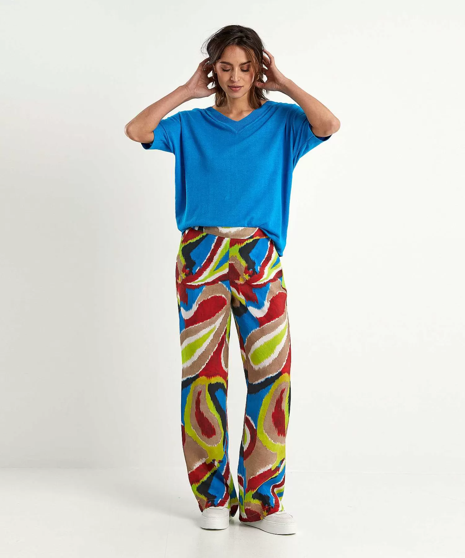 Broeken^KYRA Broek Multicolor Eveline