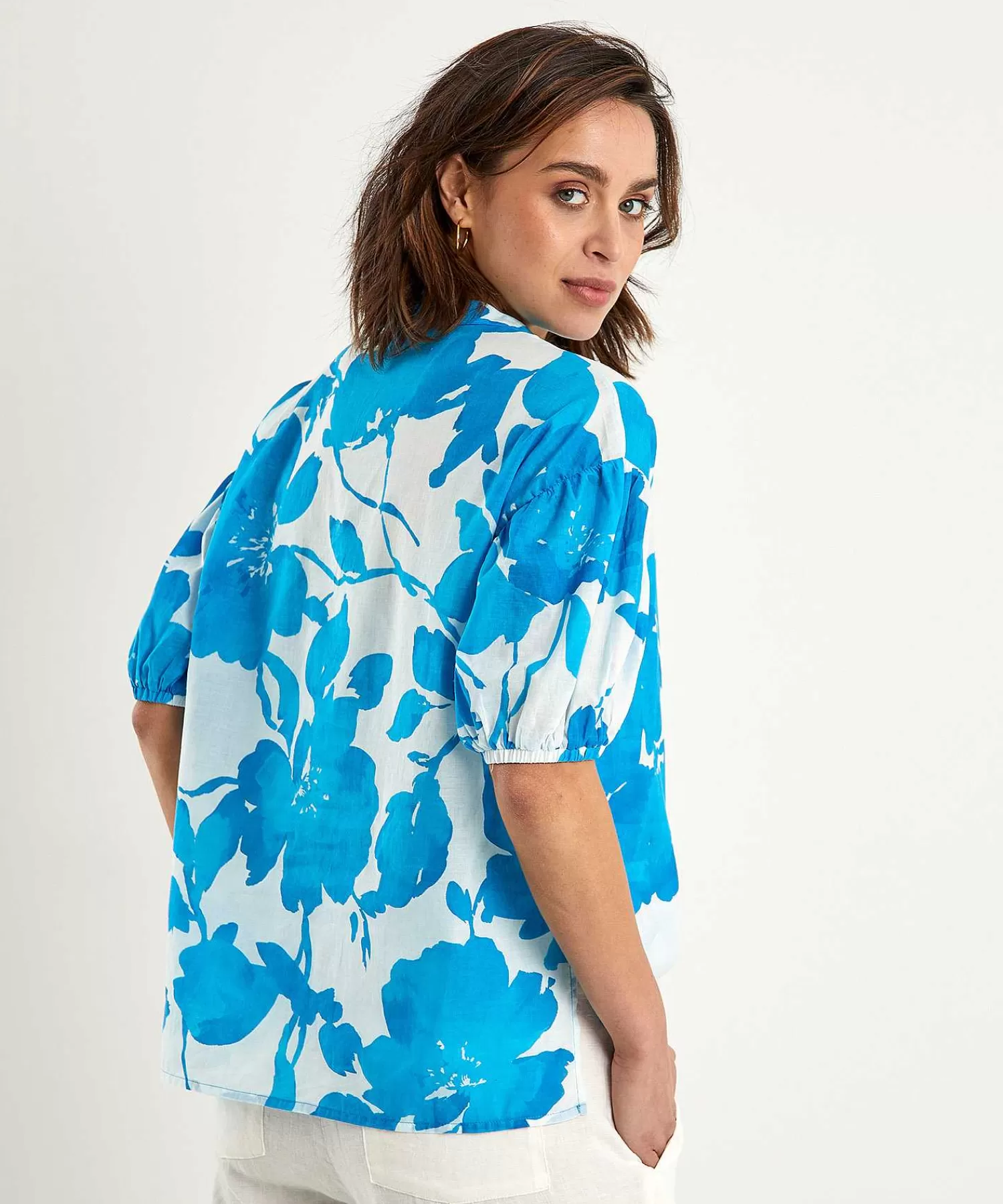 Blouses^KYRA Cotton Voile Blouse Bloemen Bea