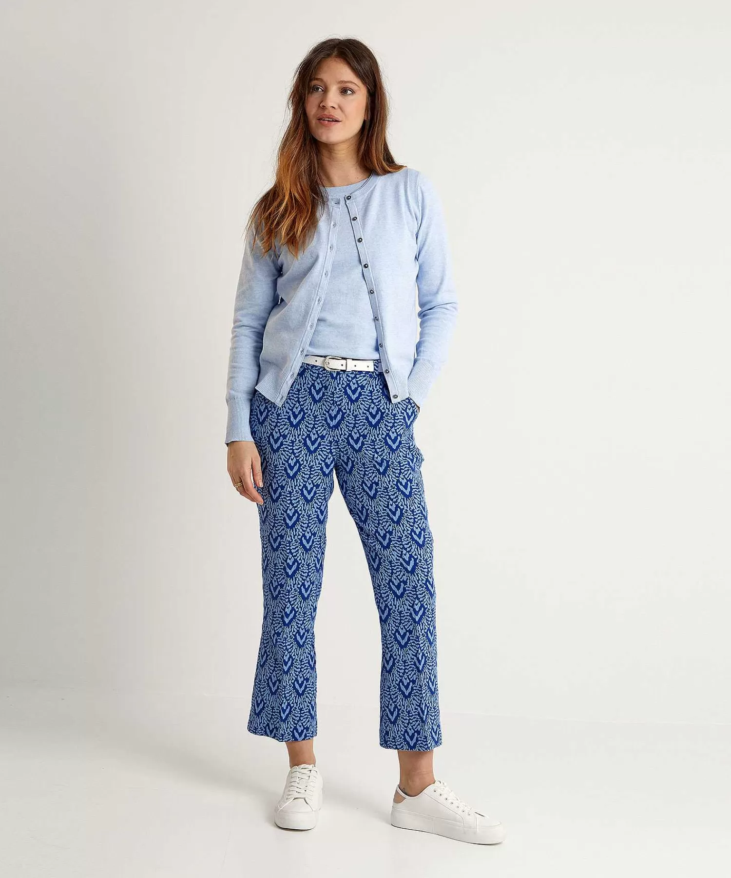 Broeken^KYRA Kick Flare Broek Jacquard Clara