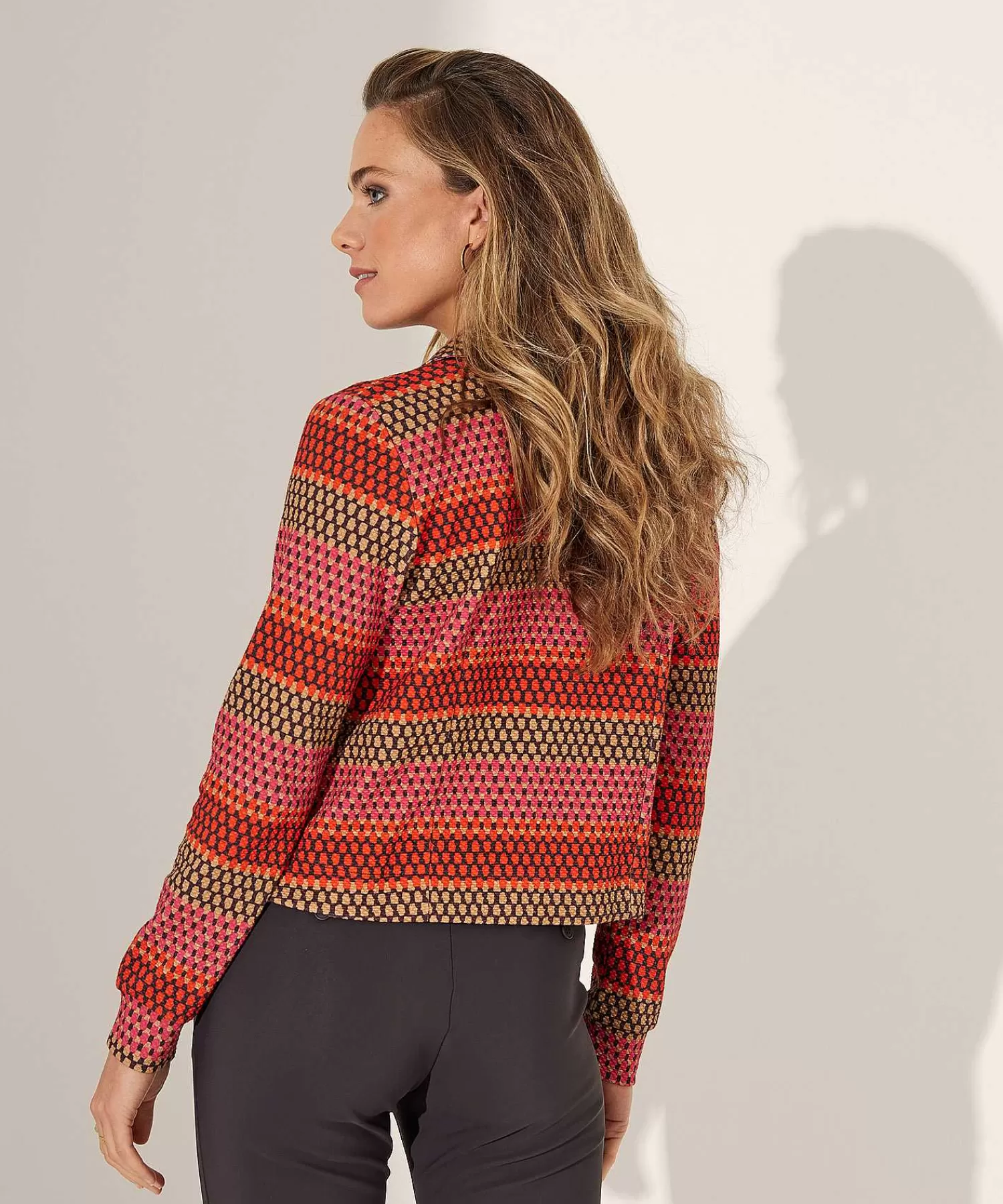 Blazers^KYRA Multicolor Structuur Jasje Leona
