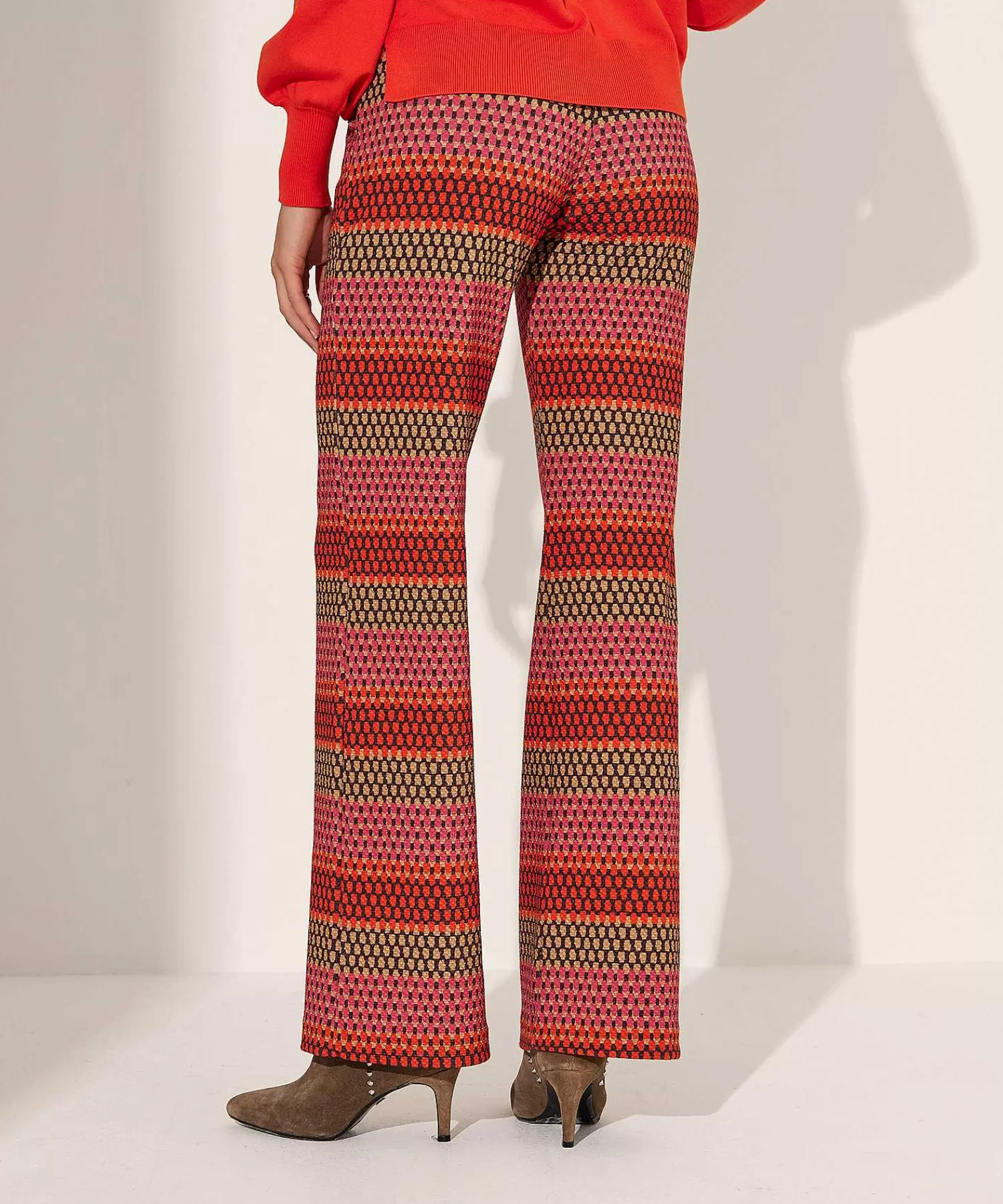 Broeken^KYRA Multicolor Structuur Wide Leg Broek Ferris