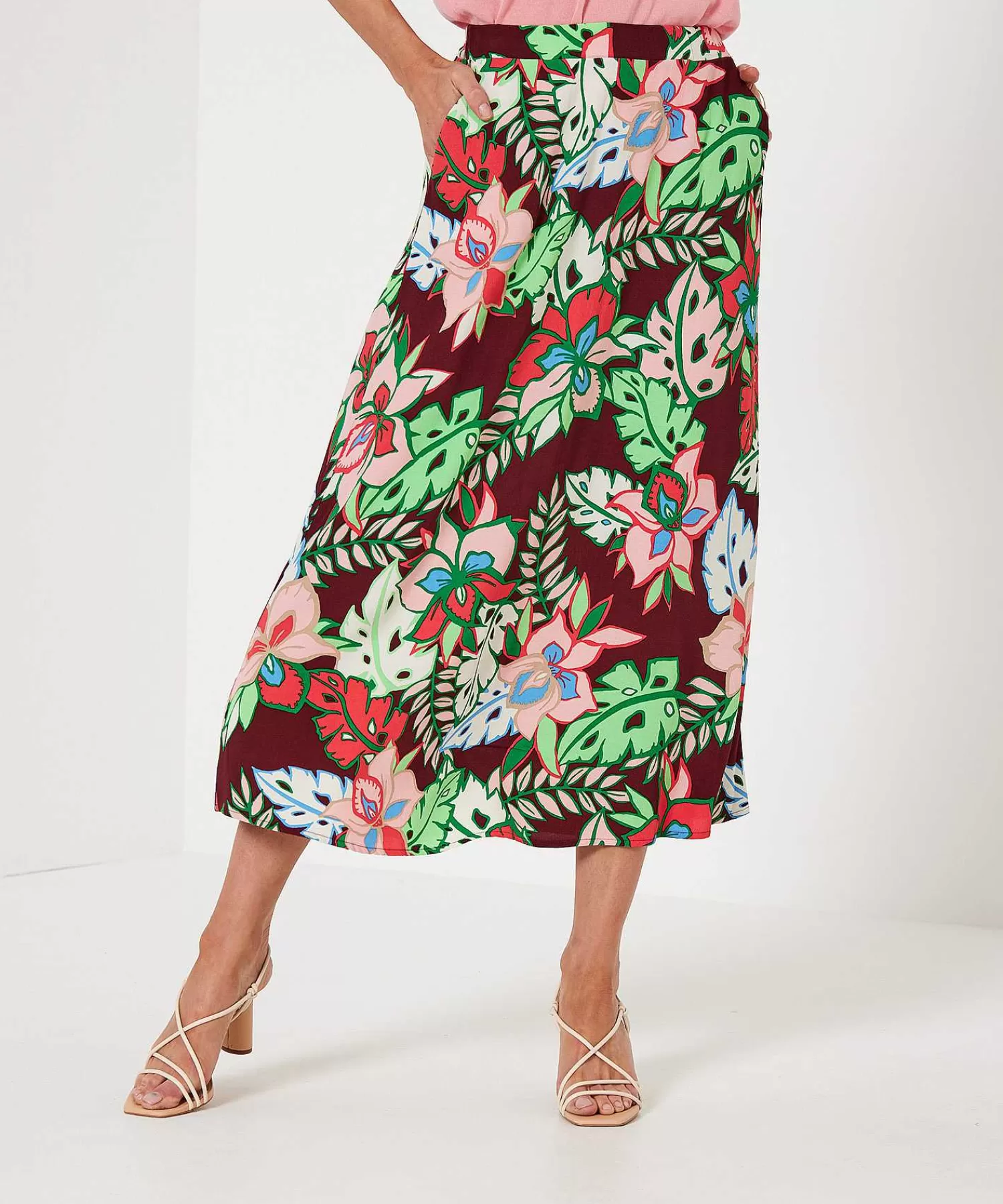 Rokken^KYRA Rok Tropical Flower Muss