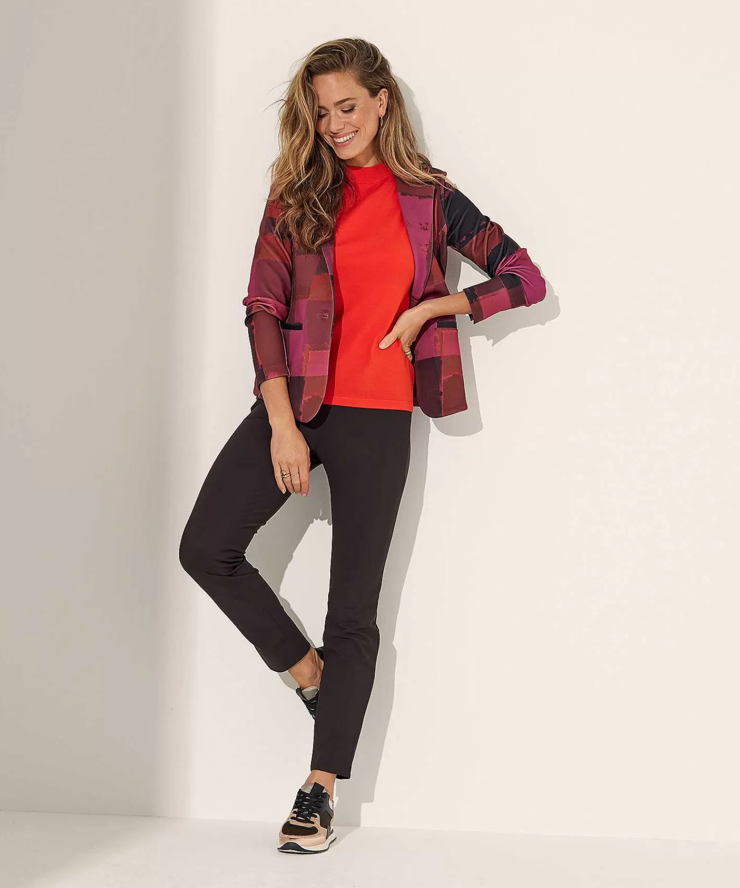 Blazers^KYRA Scuba Blazer Abstract Nikita