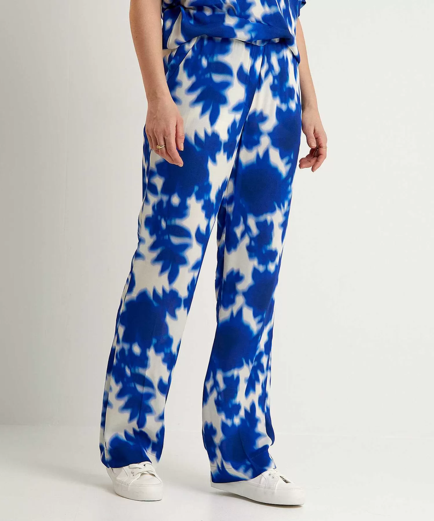 Broeken^KYRA Wide Leg Broek Floral Print Iris